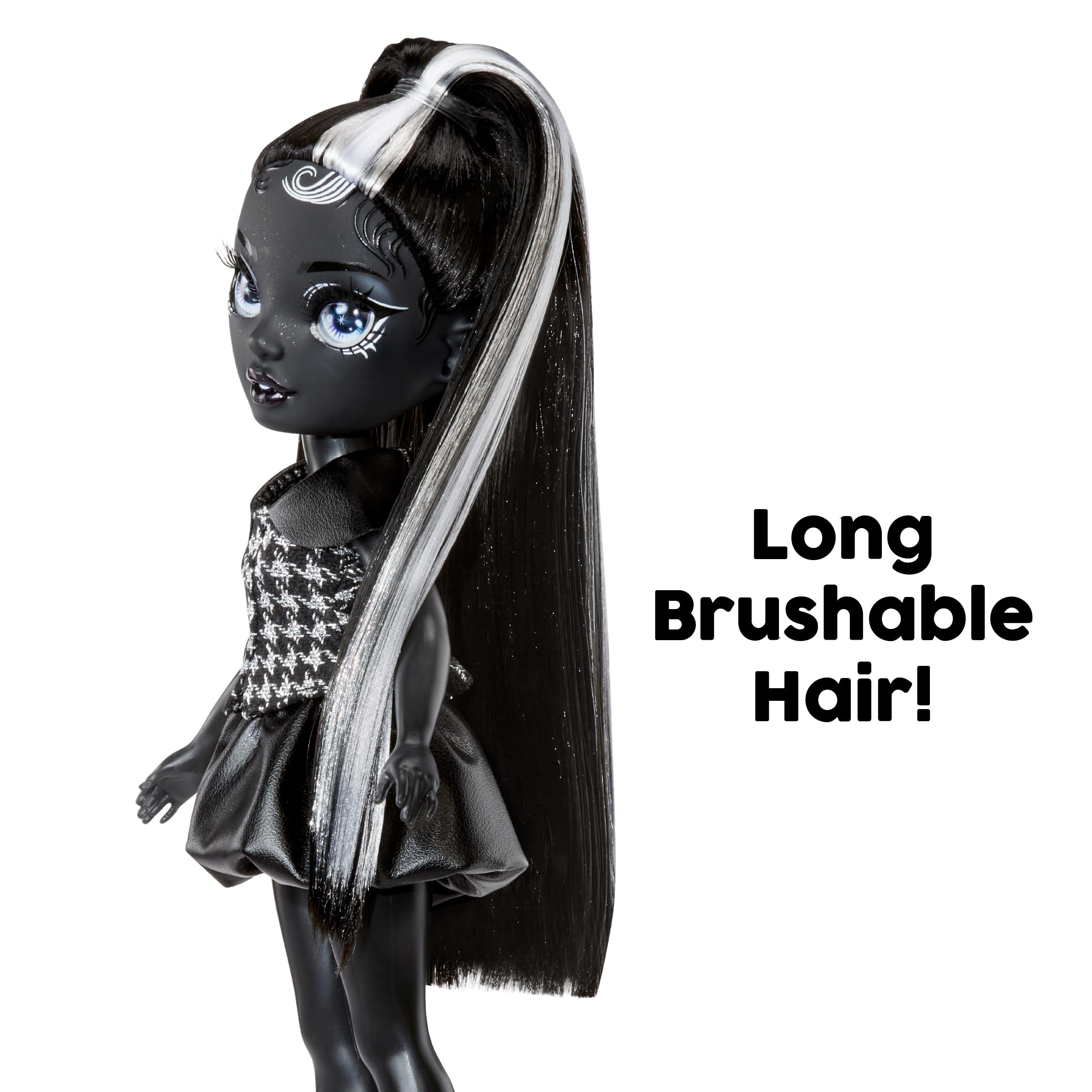 Rainbow High Heather Grayson Shadow High 28cm Fashion Doll with Handbag, Black and White Ponytail, Posable Figure