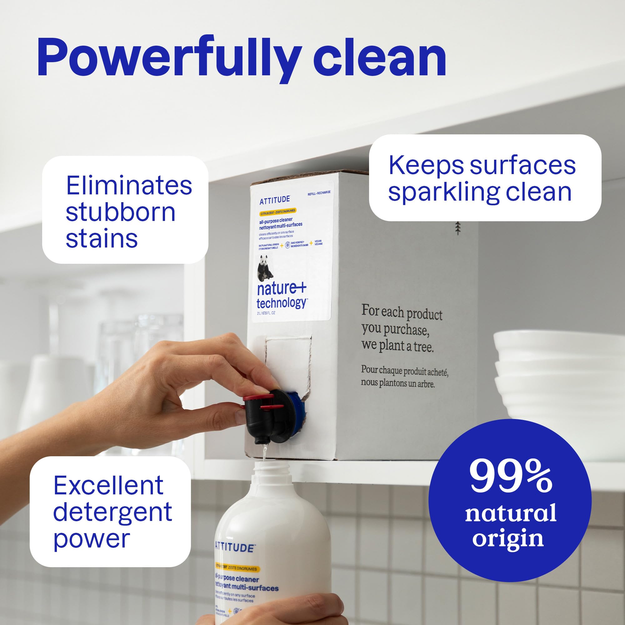 ATTITUDE All Purpose Cleaner Spray - EWG Verified, Vegan, 800 ml 3