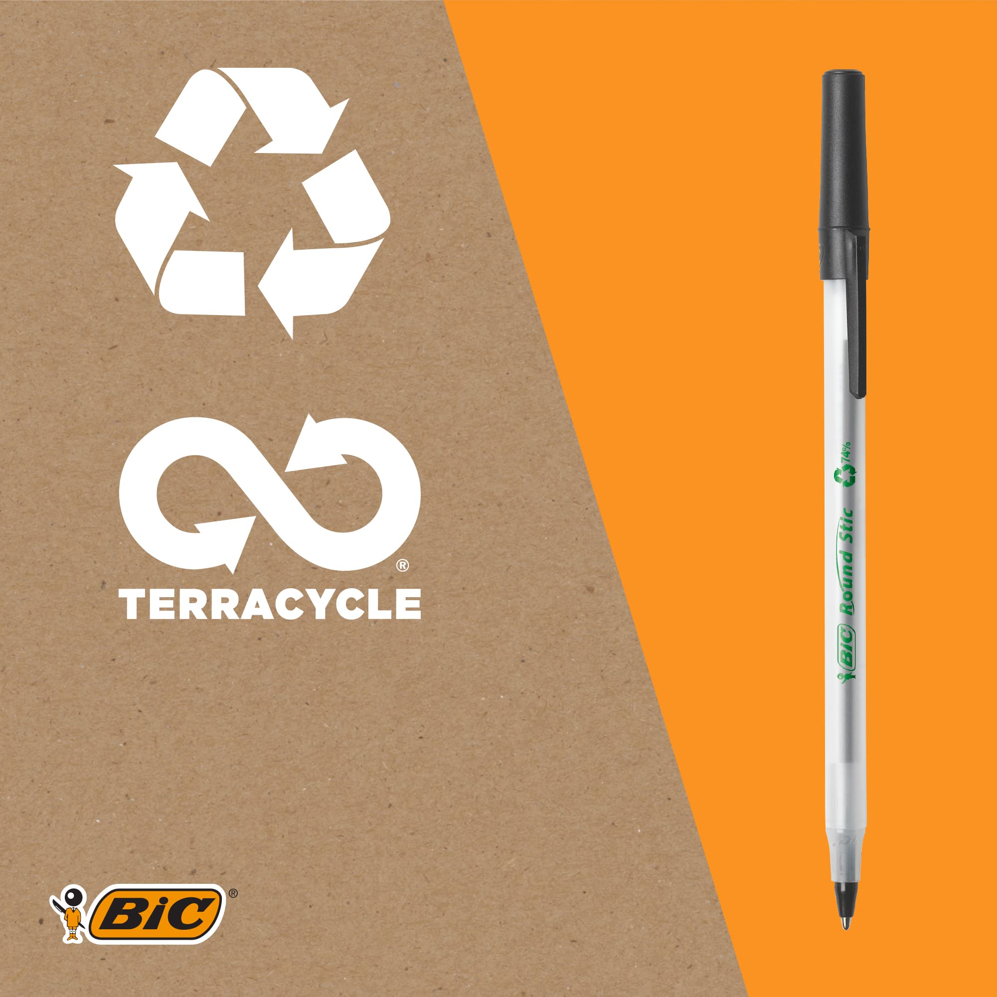 BIC Ecolutions Round Stic Pens - Blue (Box of 60) 7