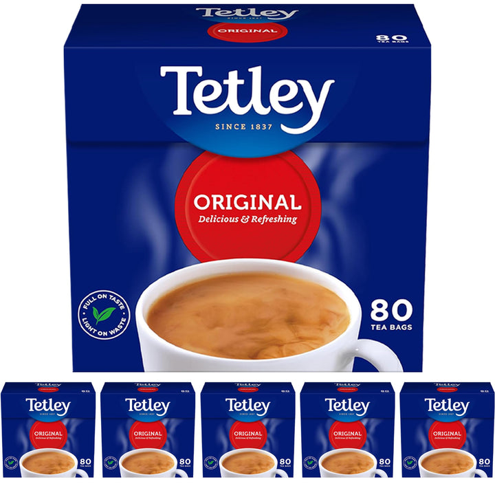Tetley Original Tea - Black Tea Bags, 480 Bags (Pack of 6)