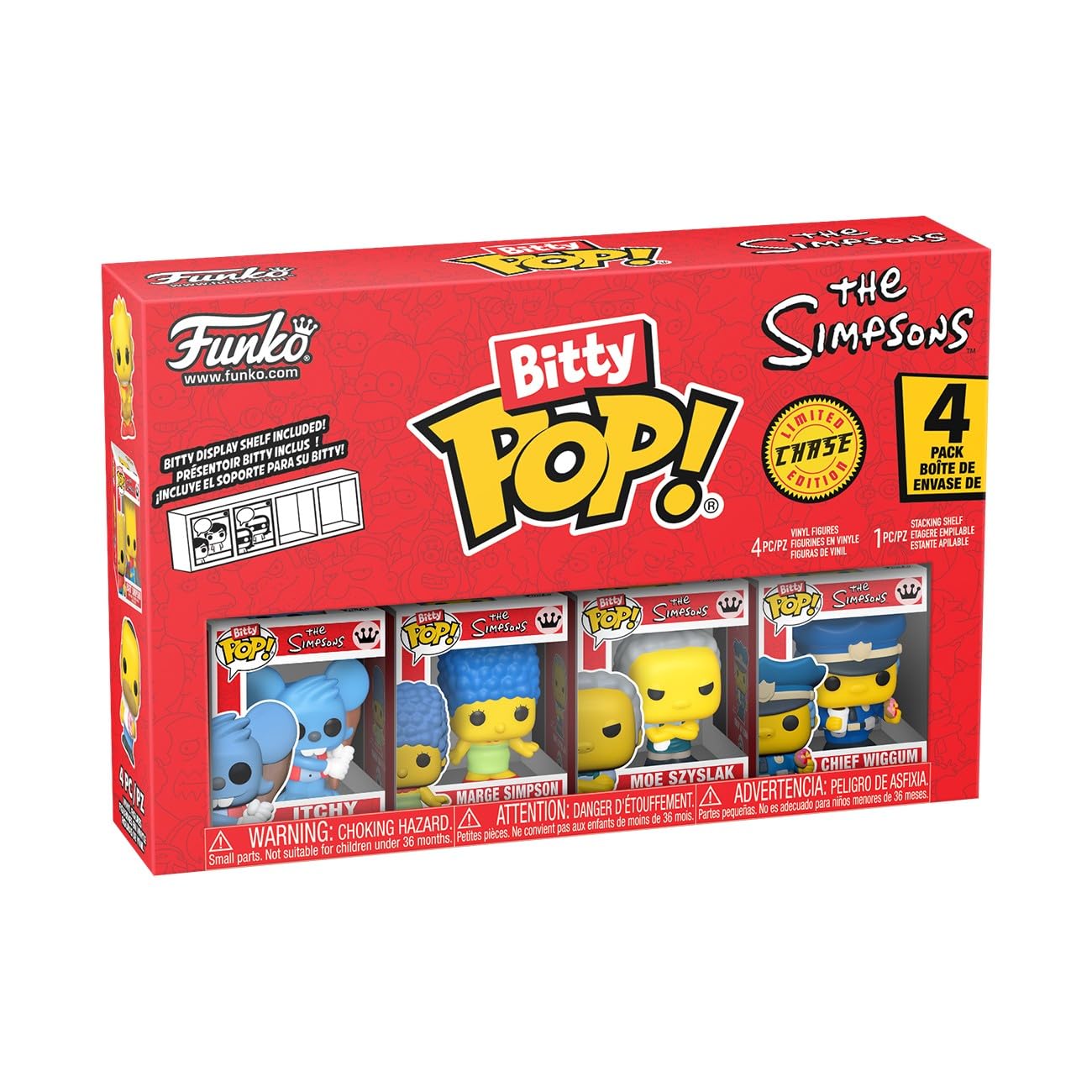 Funko Bitty Pop! The Simpsons Itchy 4-Pack with Mystery Mini Figure 1