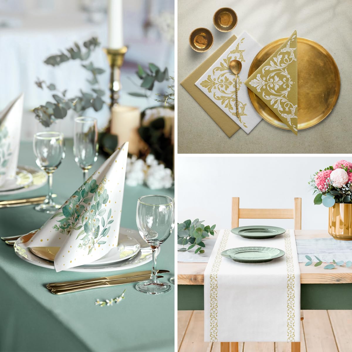 PAW Cloth-Like Airlaid Napkins 40 x 40 cm | 50 Pieces | Willow Branch 5