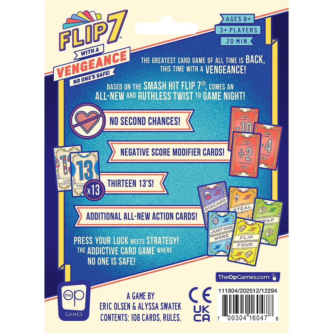 USAopoly Flip 7 With a Vengeance Party Card Game | Ages 8+ | 3+ Players 3