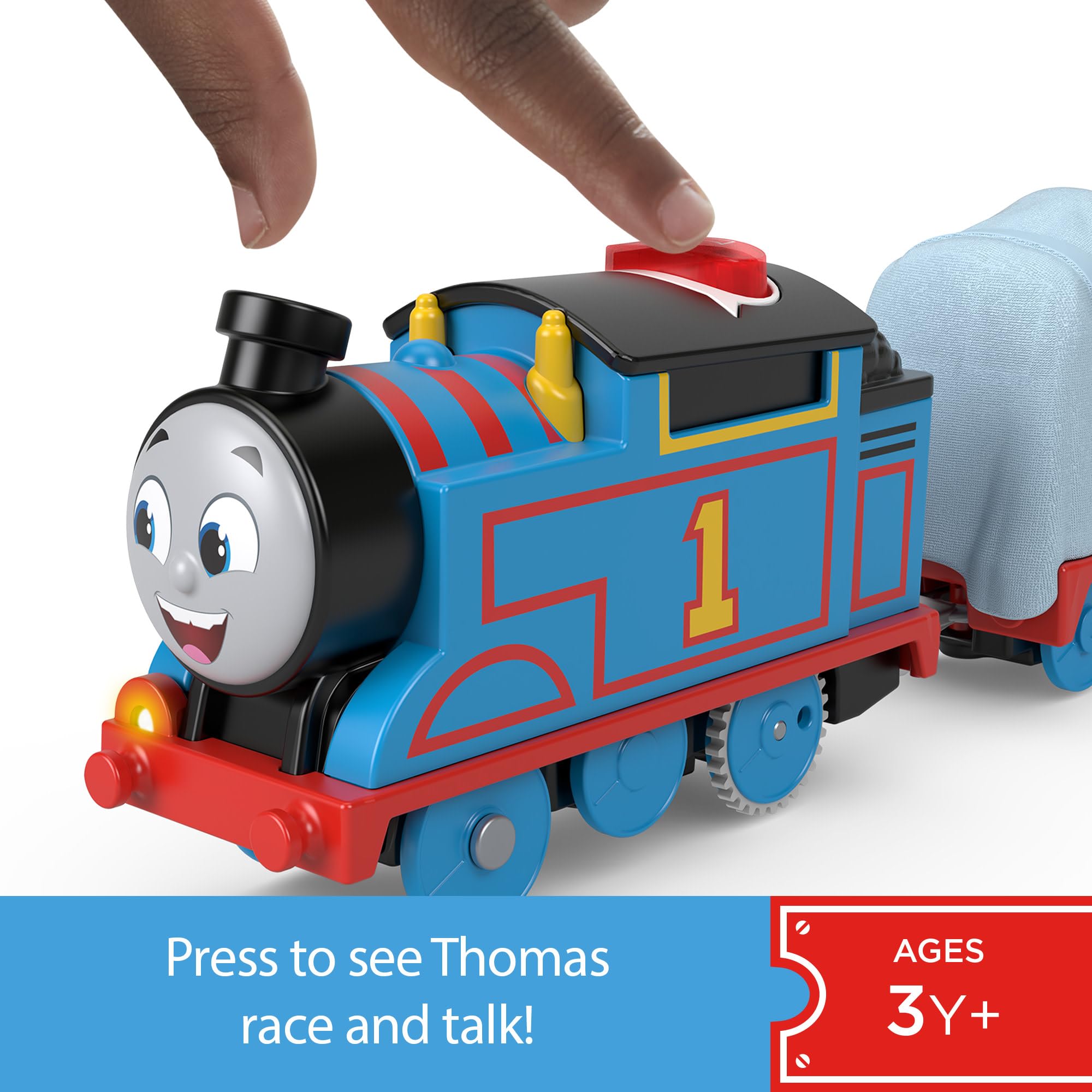 THOMAS & FRIENDS Motorized Talking Thomas Engine with Sounds Phrases & Cargo | Ages 3+ | HWH17 2
