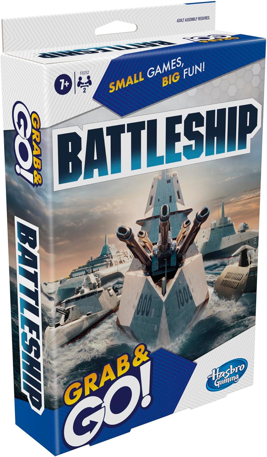 Hasbro Gaming Battleship Grab and Go Game, Portable 2-Player Strategy Board Game