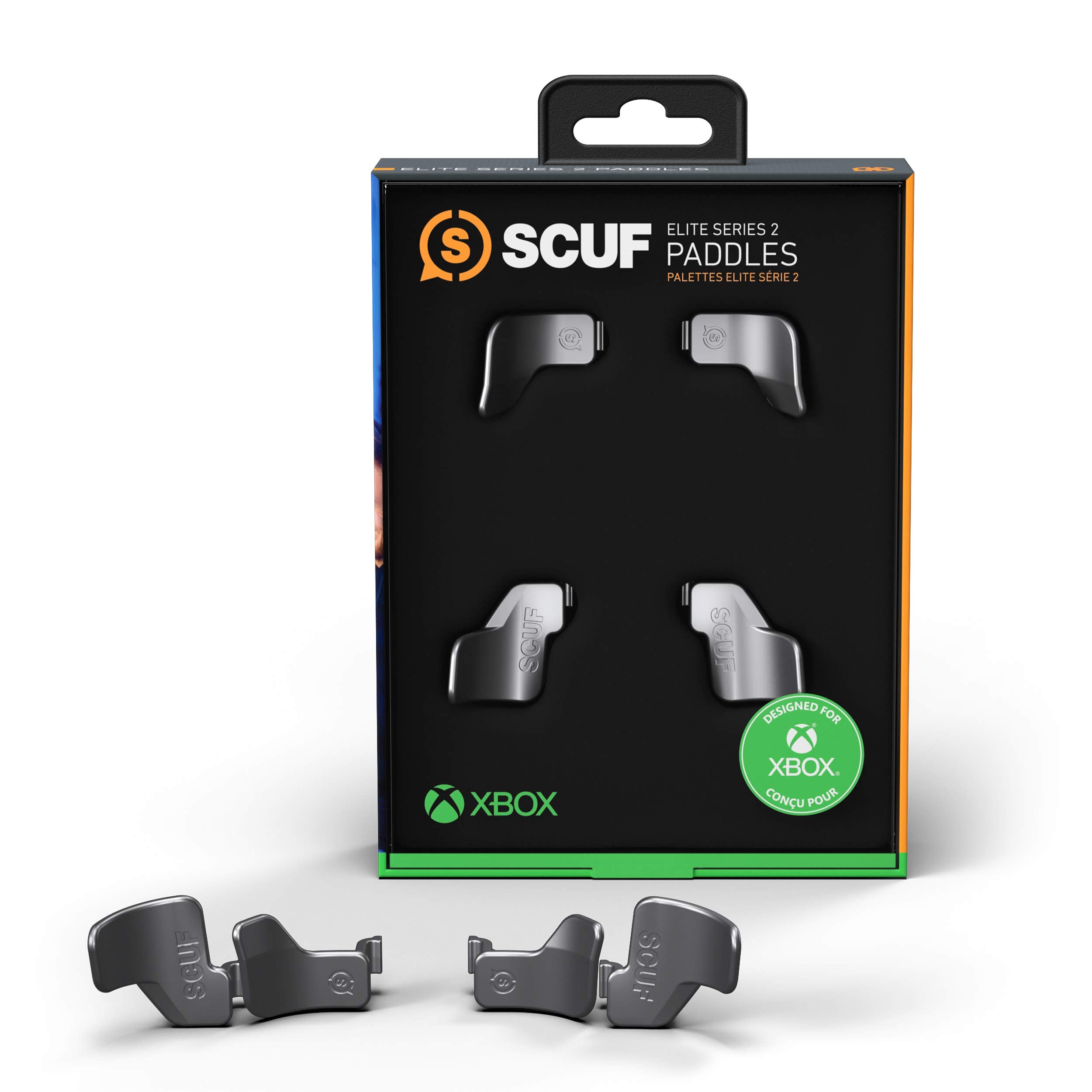 SCUF Elite Series 2 Paddles for Xbox Elite Series 1 & 2 | Stainless Steel | Black