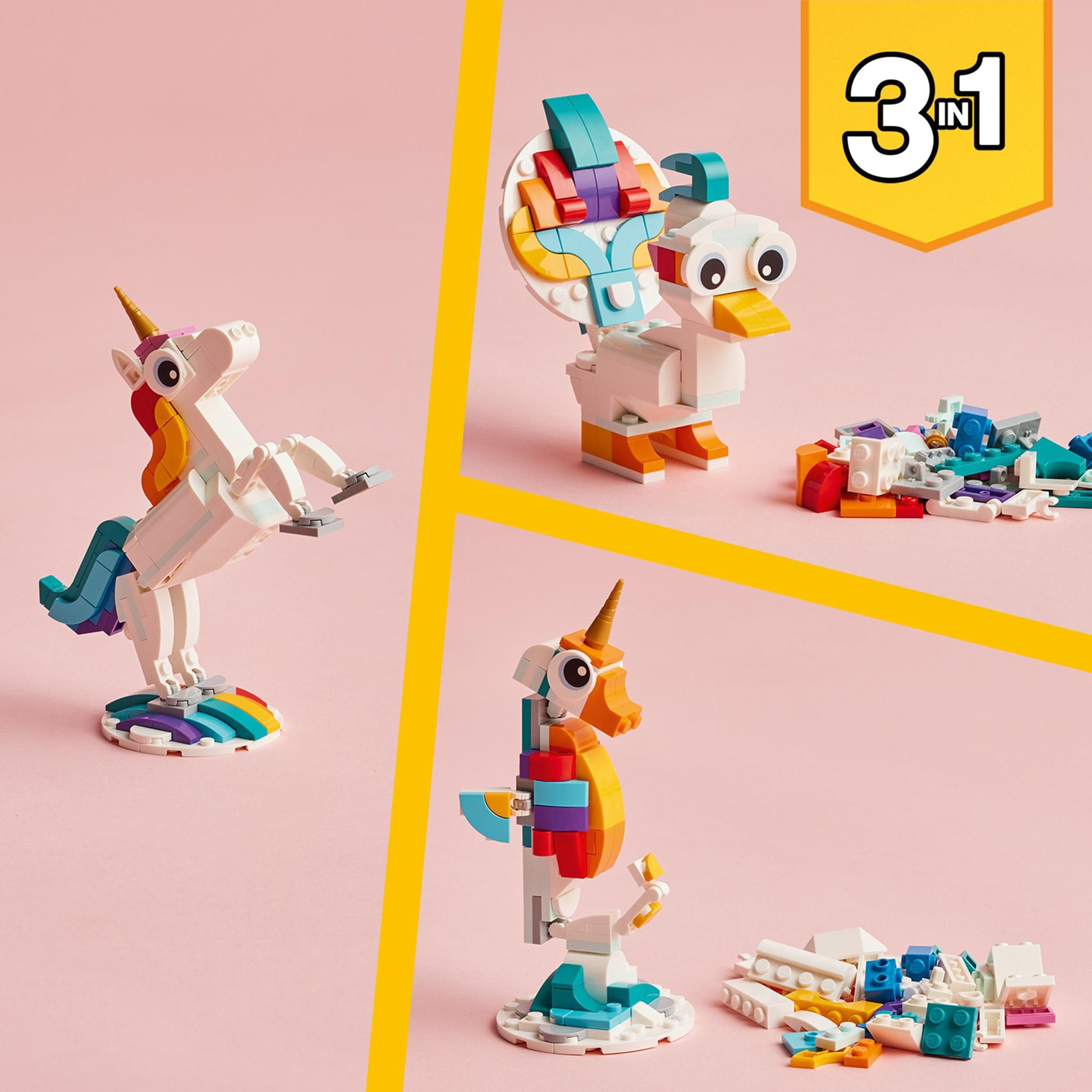 LEGO Creator 31140 Magical Unicorn 3-in-1 Figure Building Kit | Ages 7+ 6
