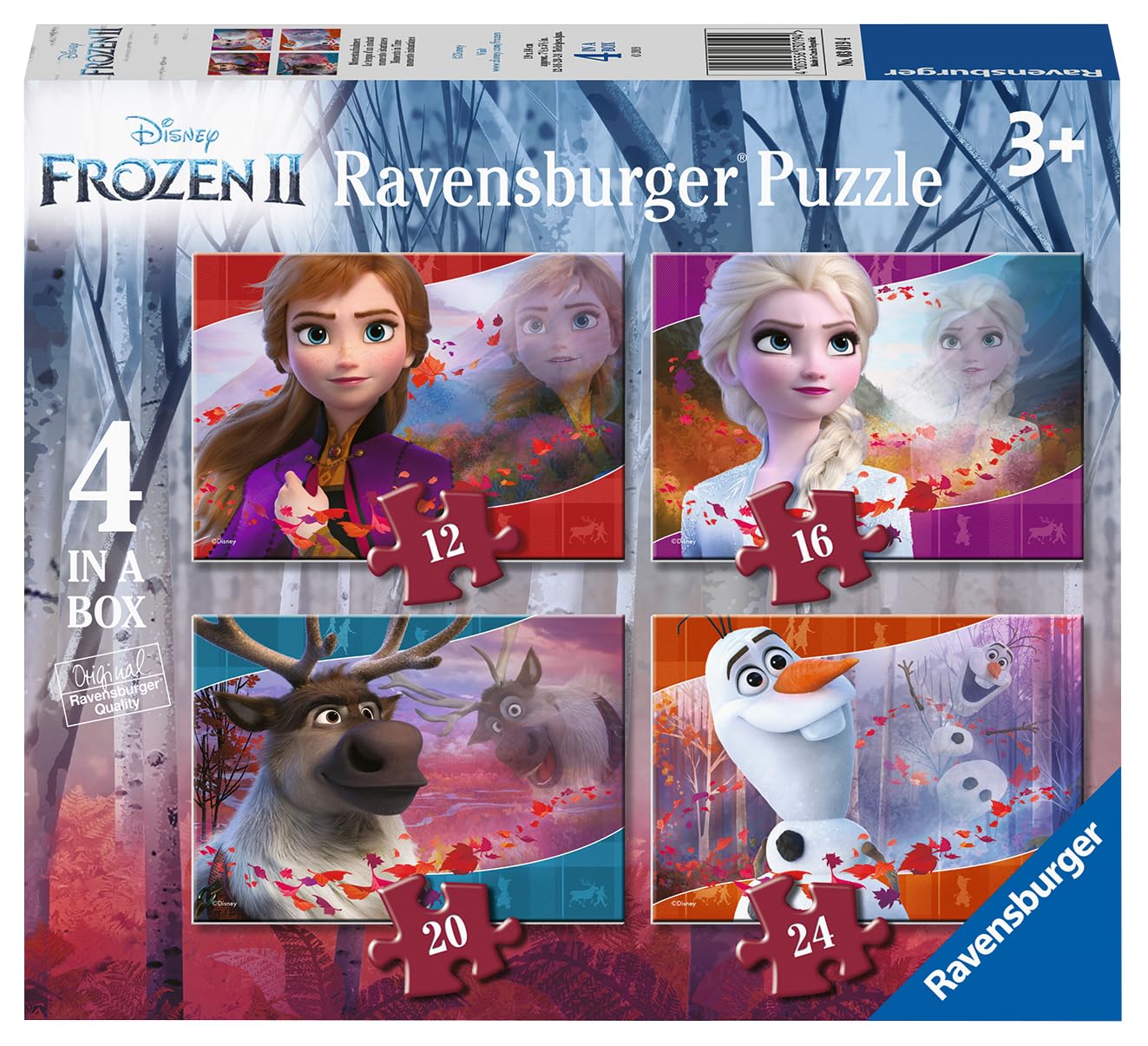 Ravensburger Disney Frozen 2 Jigsaw Puzzles Set (12, 16, 20, 24 Pieces) for Kids Ages 3+