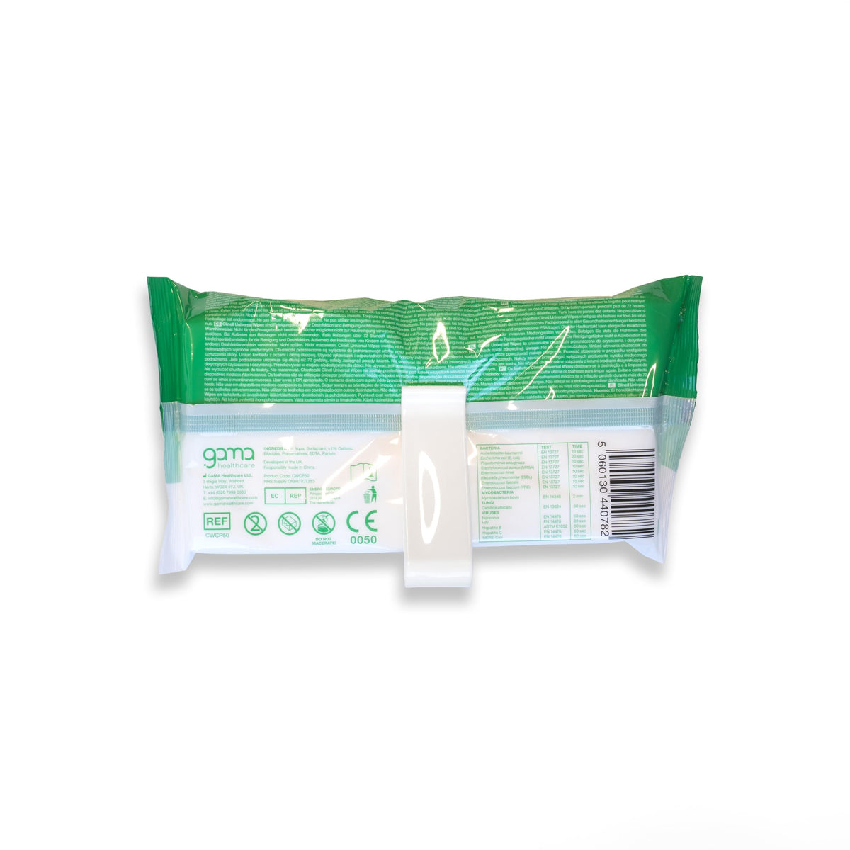 Clinell Universal Cleaning and Surface Disinfection Wipes - 50 Wipes, Clip Pack