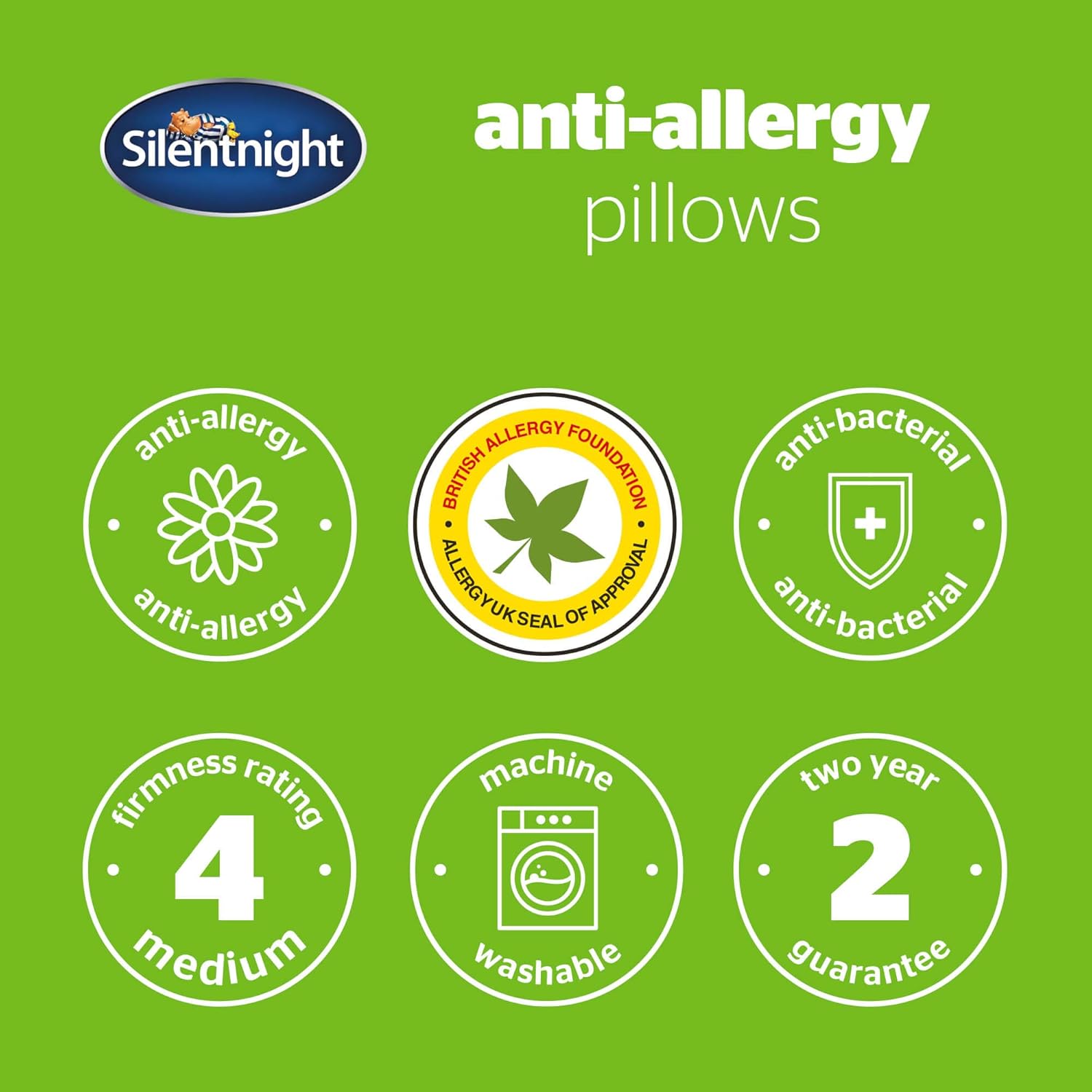Silentnight - Anti-Allergy Microfibre Pillow Pack of 2 (Twin) 11