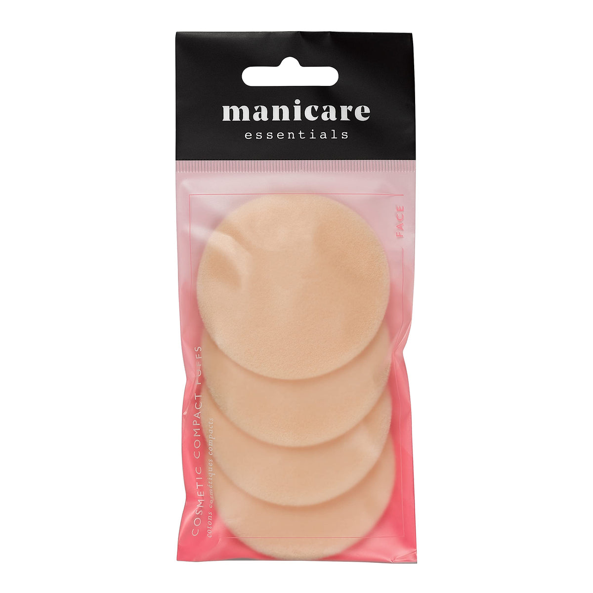 Manicare Cosmetic Compact Puffs - Pack of 4 | Latex-Free | Reusable