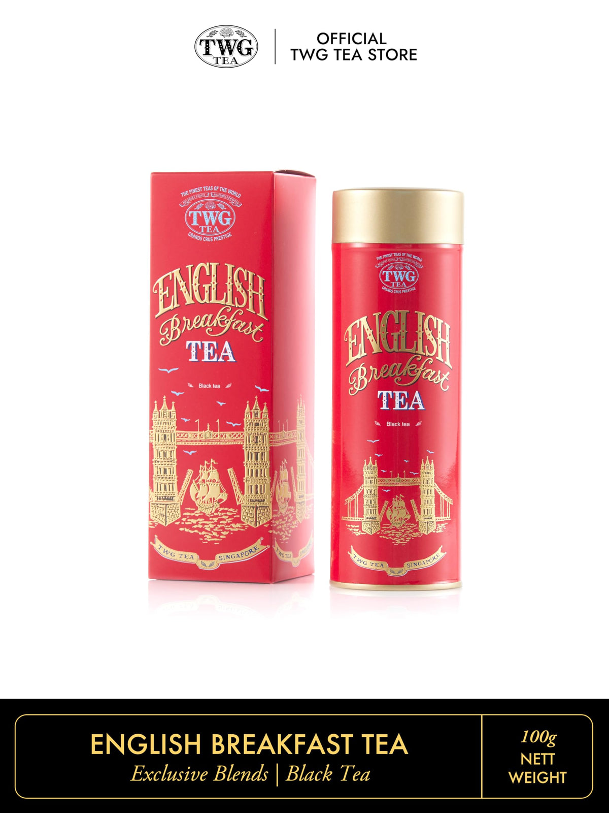 TWG English Breakfast Tea - Loose Leaf Black Tea, 100 g
