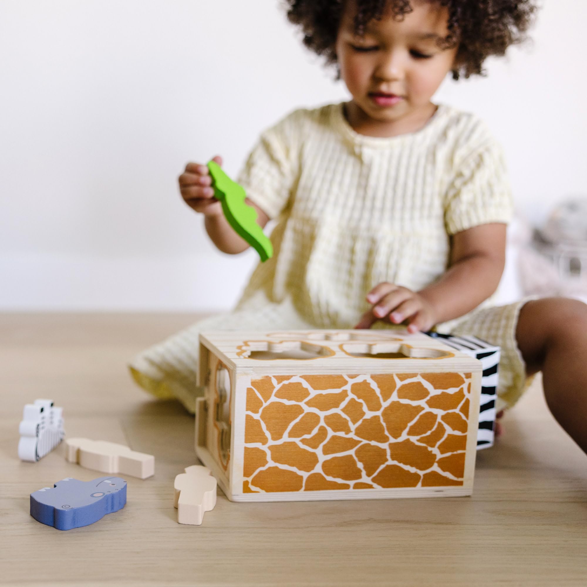 Melissa & Doug Safari Animal Rescue Truck Wooden Shape Sorter Toy | Ages 2+ 7