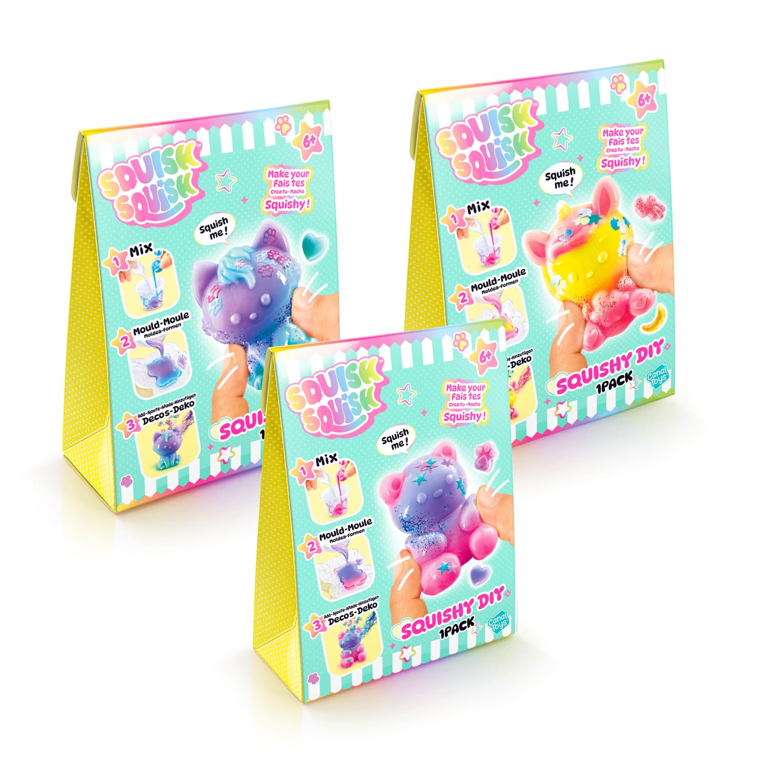 Canal Toys Squish Squish Squishy DIY Kit – Create & Decorate Soft Sensory Toys | Ages 6+