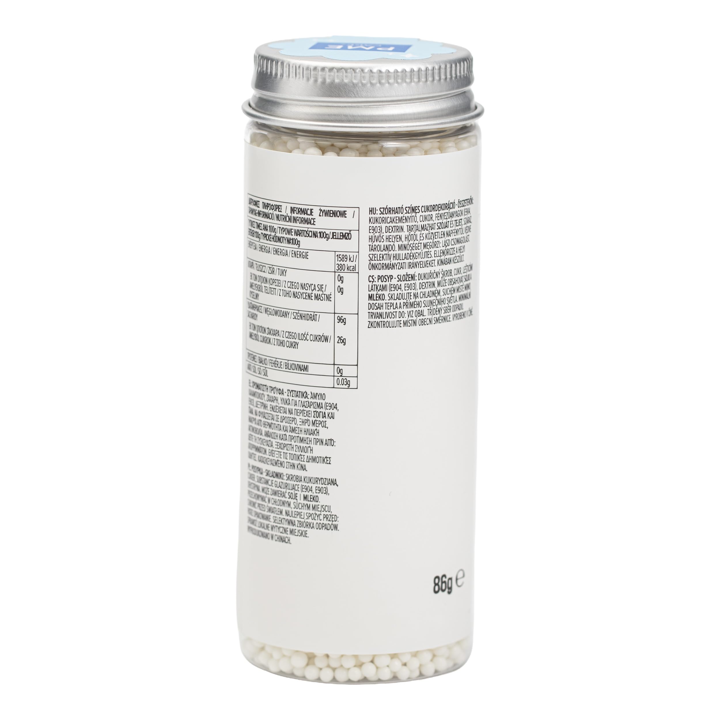 PME Cake Sprinkles - White Hundreds & Thousands | 86g (3oz)
