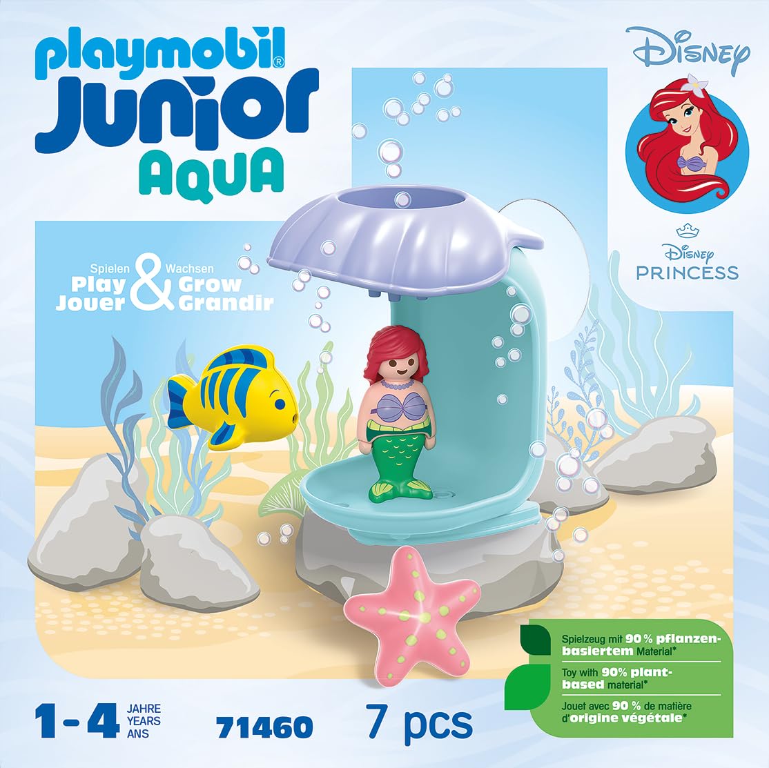 Playmobil JUNIOR Disney Ariel's Shell Shower Water Toy for Toddlers 12 Months+ 5