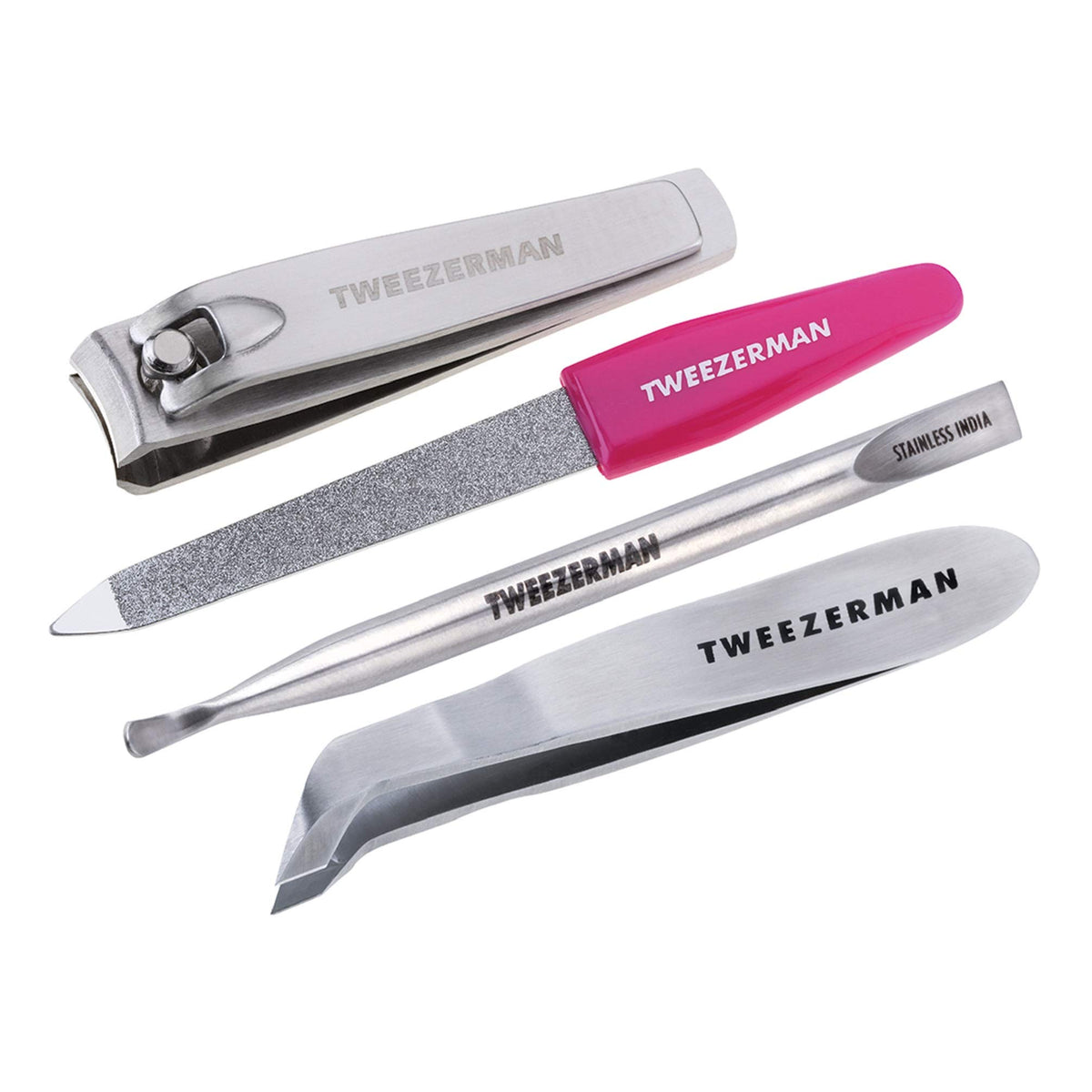Tweezerman Mini Nail Rescue Kit - 4 Piece Travel Manicure Set
