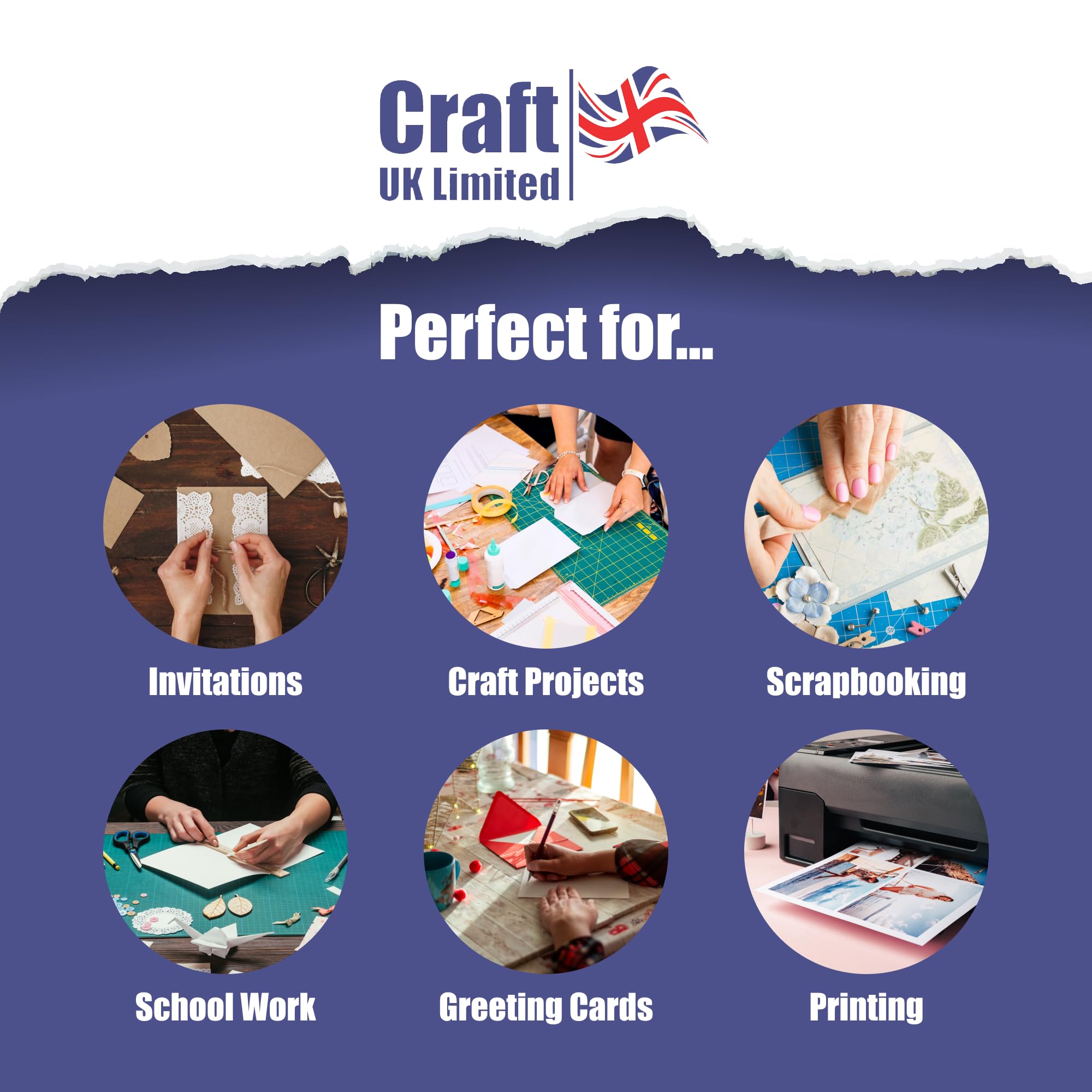 Craft UK W126 Ivory Paper 120 GSM - 100 Sheets 5