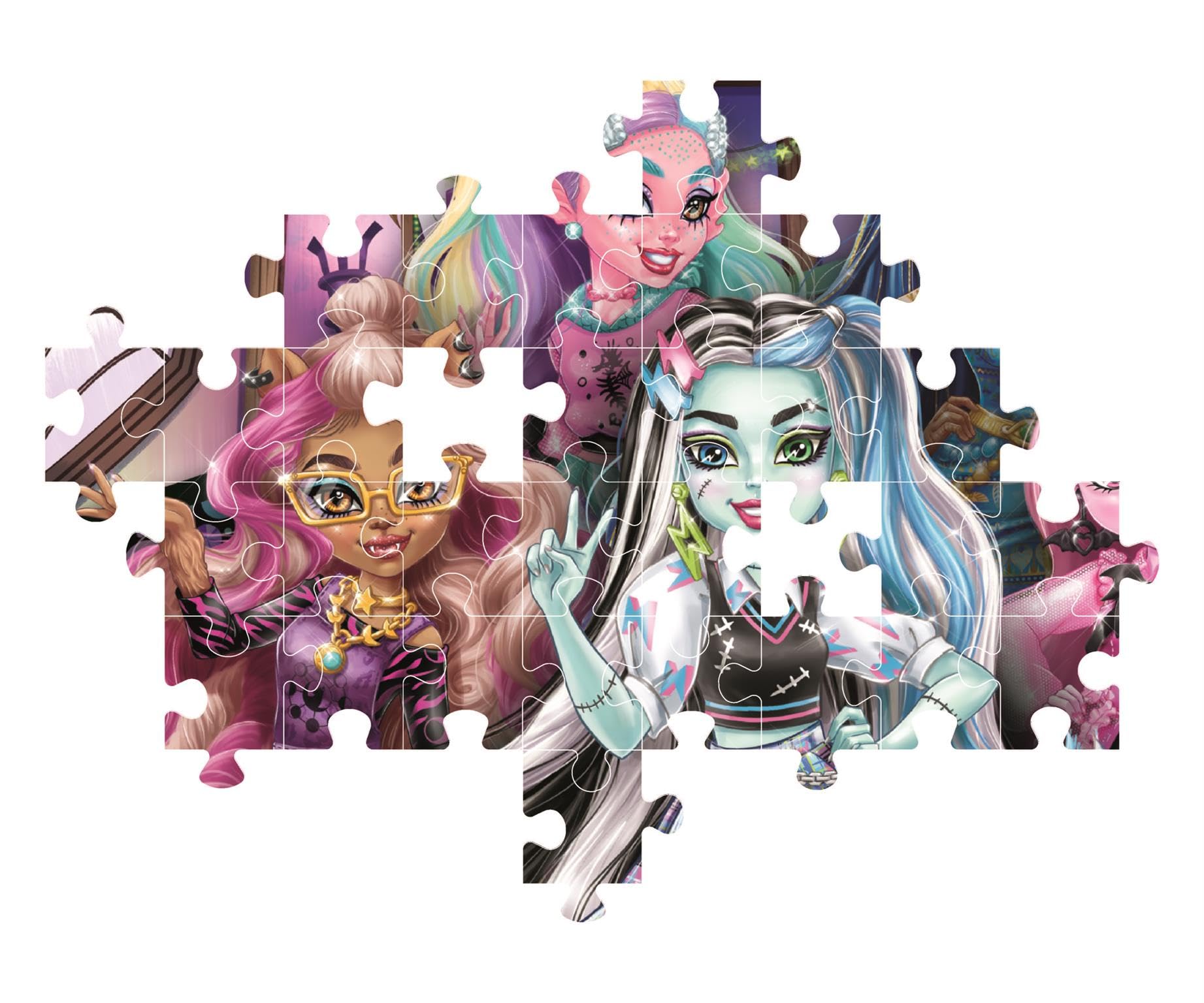 Clementoni Monster High 104-Piece Jigsaw Puzzle - Supercolor Cartoon for Kids 4