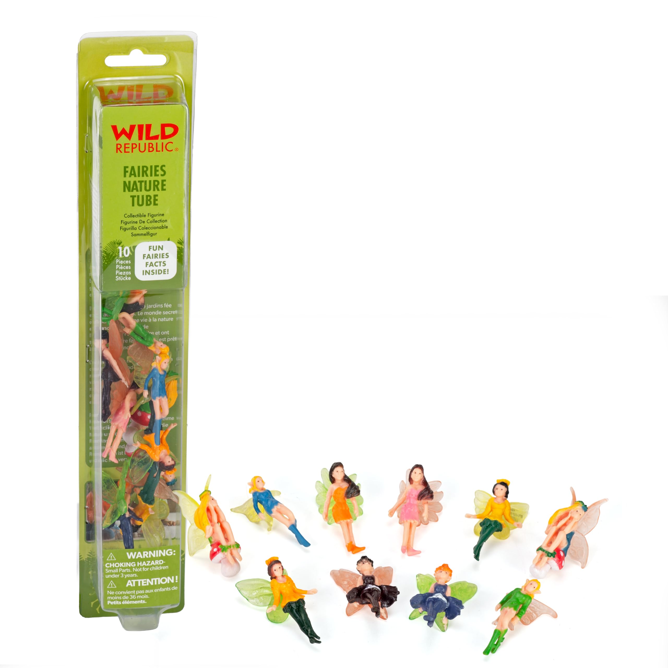 WILD REPUBLIC Nature Tube Animals - Fairy Figurines Set | 10 Pieces | Ages 3+ 1
