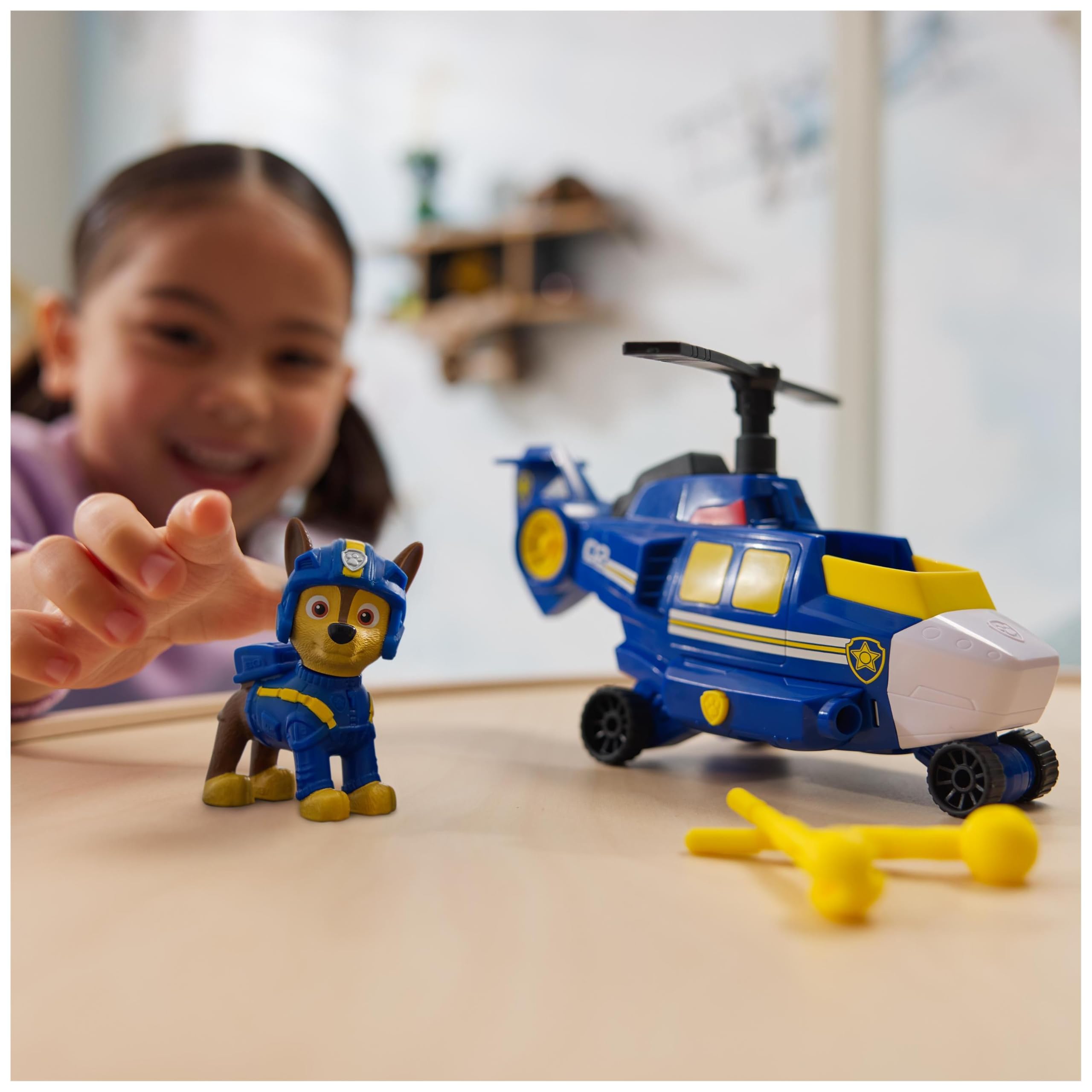 Paw Patrol: Air Rescue Chase Action Figure & Hero Helicopter Toy with Projectiles - Ages 3-9 4