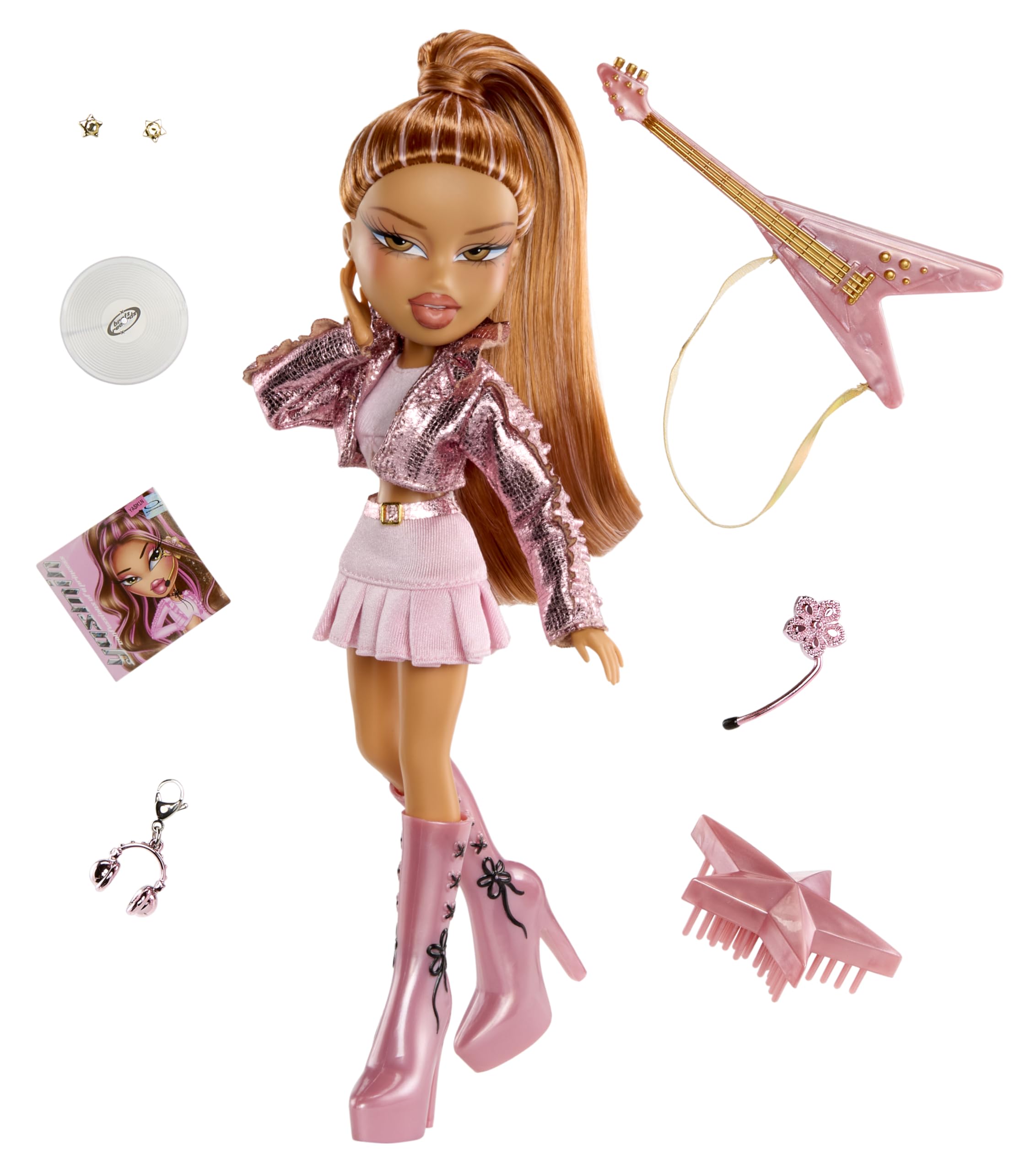 Bratz Pop Starz Yasmin Fashion Doll - 11.5 inches | Collectable Charm | Musical Accessories 2
