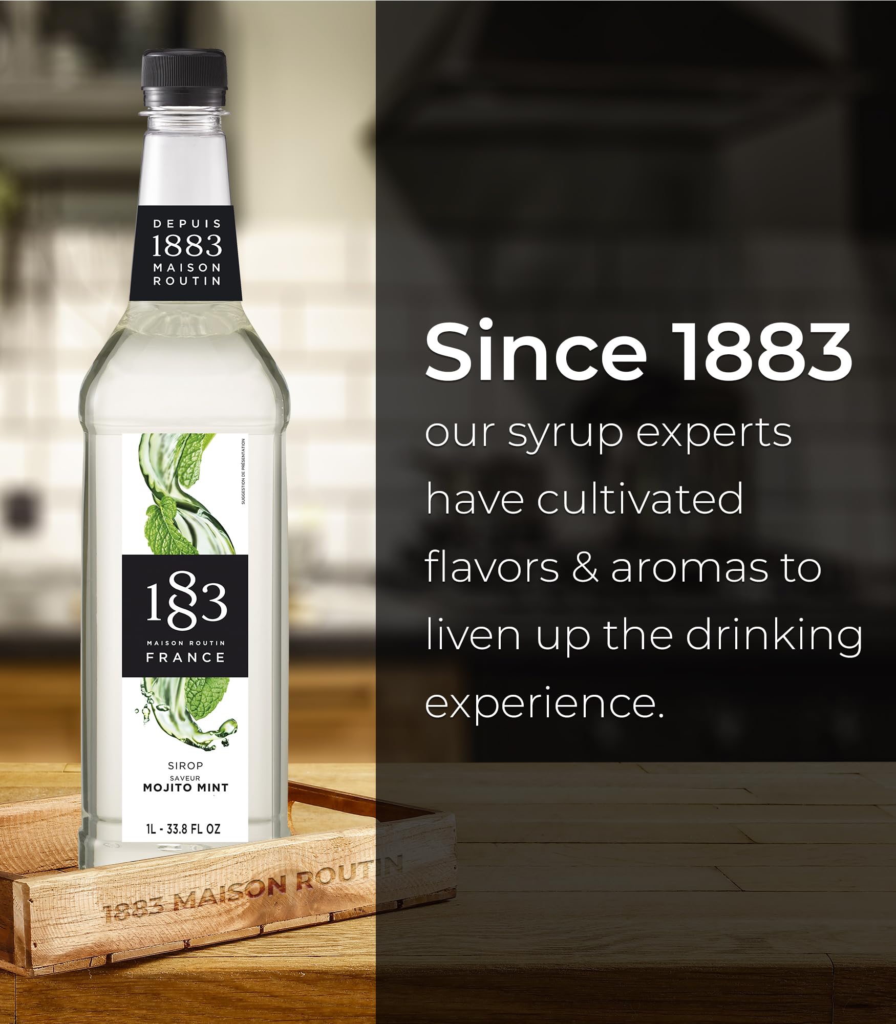 1883 MAISON ROUTIN Premium Mojito Mint Syrup - Refreshing Herbal Flavour | 1261g Liquid 8