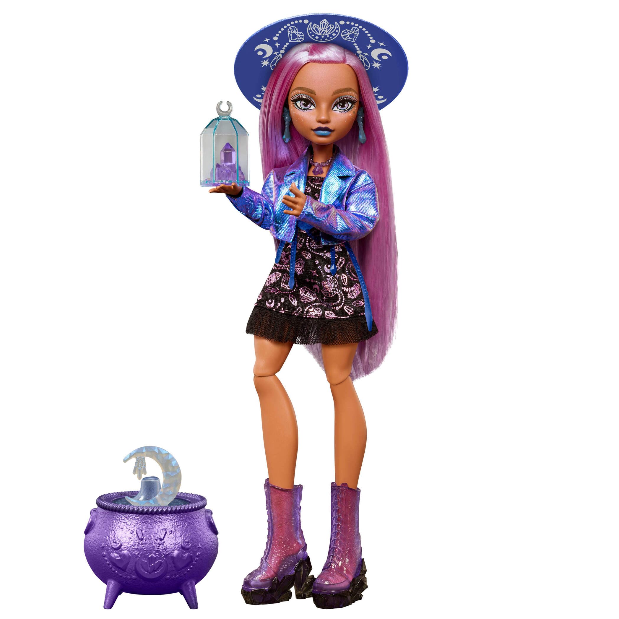 Monster High Layla Stone Moonspell Magic Doll - Crystal Witch, Ages 4+