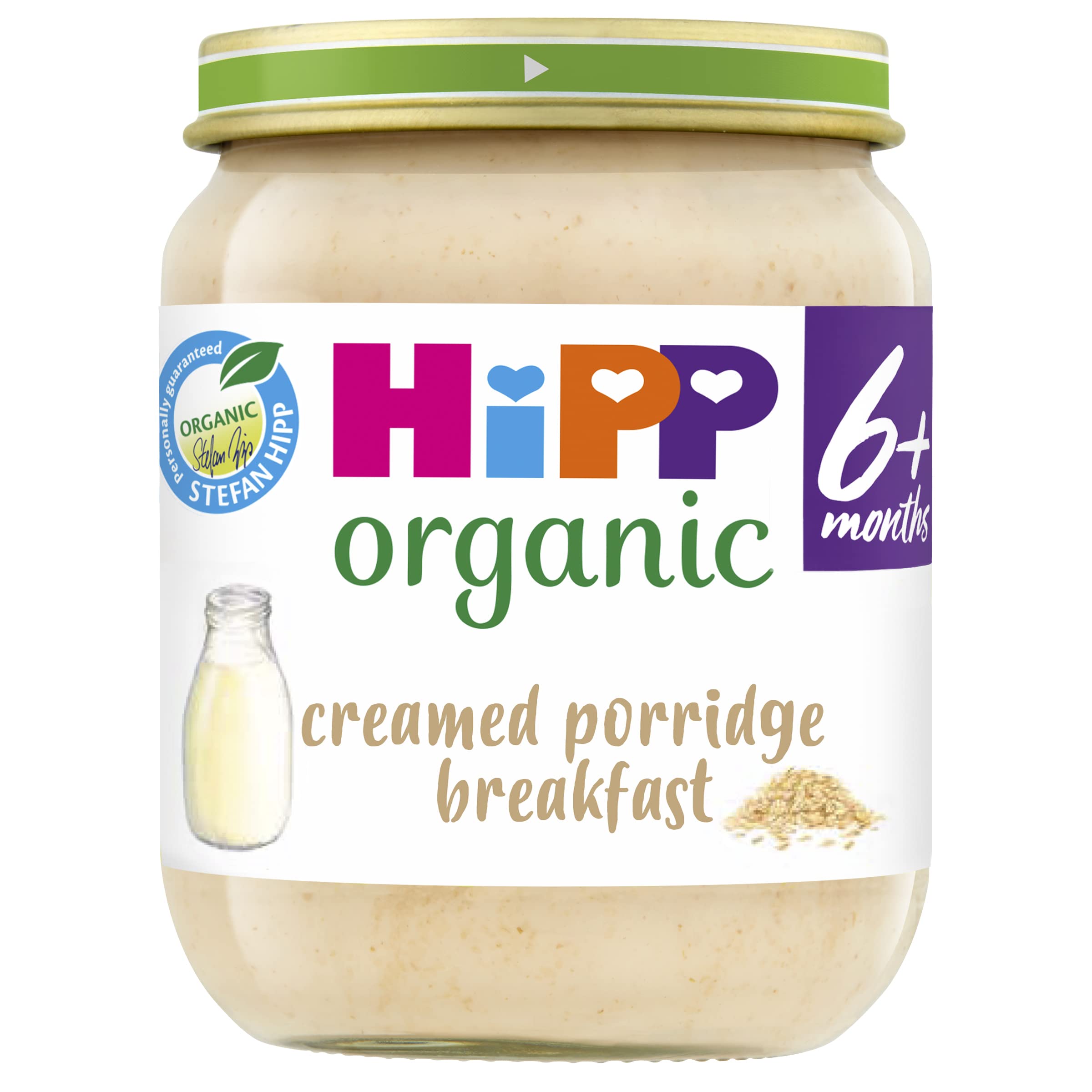 HiPP Organic Creamed Porridge Breakfast Baby Food Jar 6+ Months (6 x 125g) 1