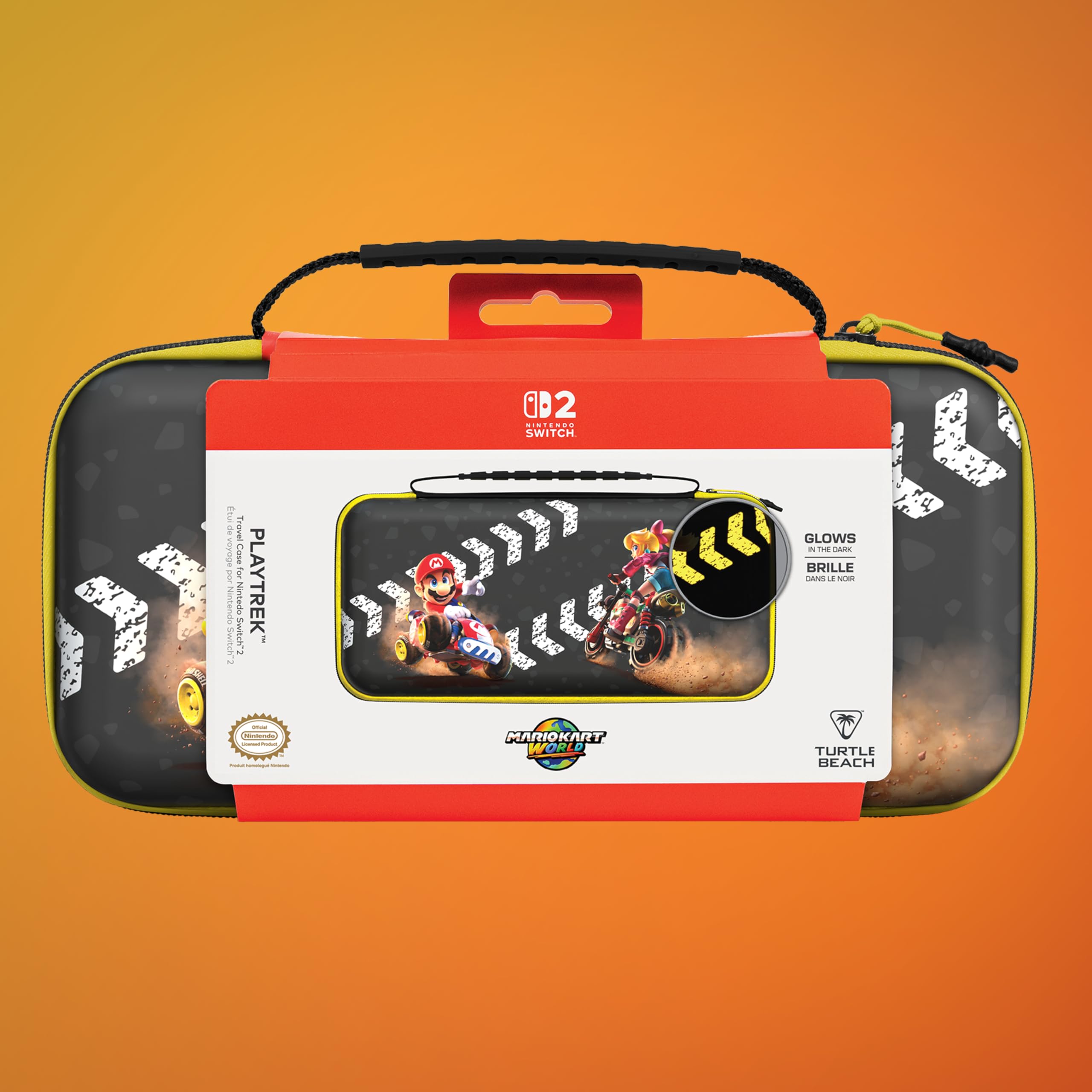 Turtle Beach PlayTrek Mario Kart World Travel Case for Nintendo Switch | Glow-in-the-Dark Artwork 6