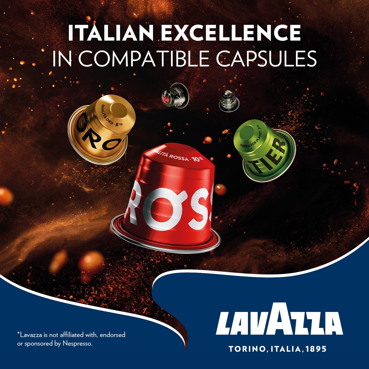 Lavazza Qualità Oro Coffee Capsules - 100% Arabica, Intensity 8/13 | 30 Count Aluminum Pods 2