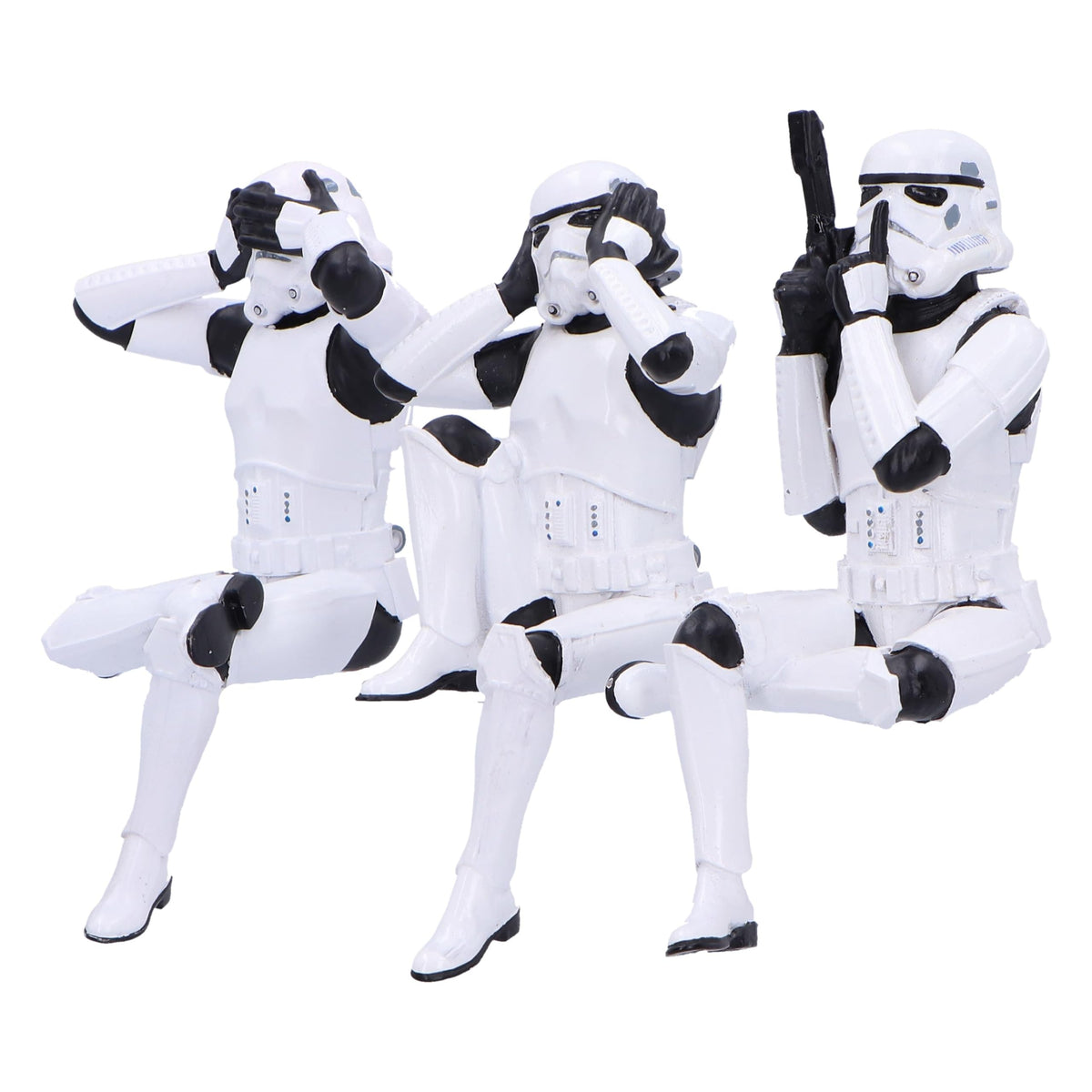 Nemesis Now Three Wise Sitting Stormtrooper Figurines - 11cm, White