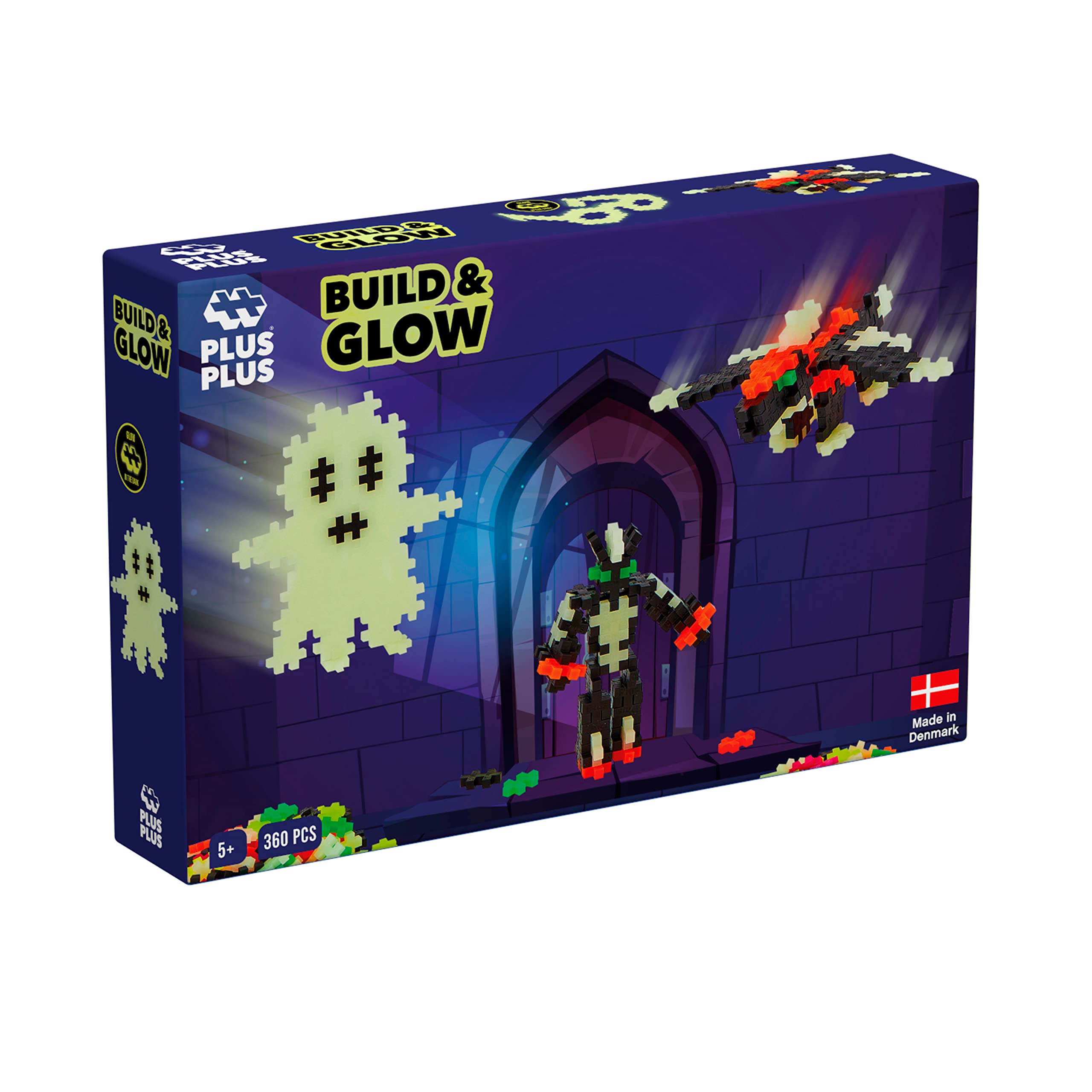 PLUS PLUS Glow in the Dark Building Blocks - 360pc Creative STEM Toy for Kids Age 5+ 1