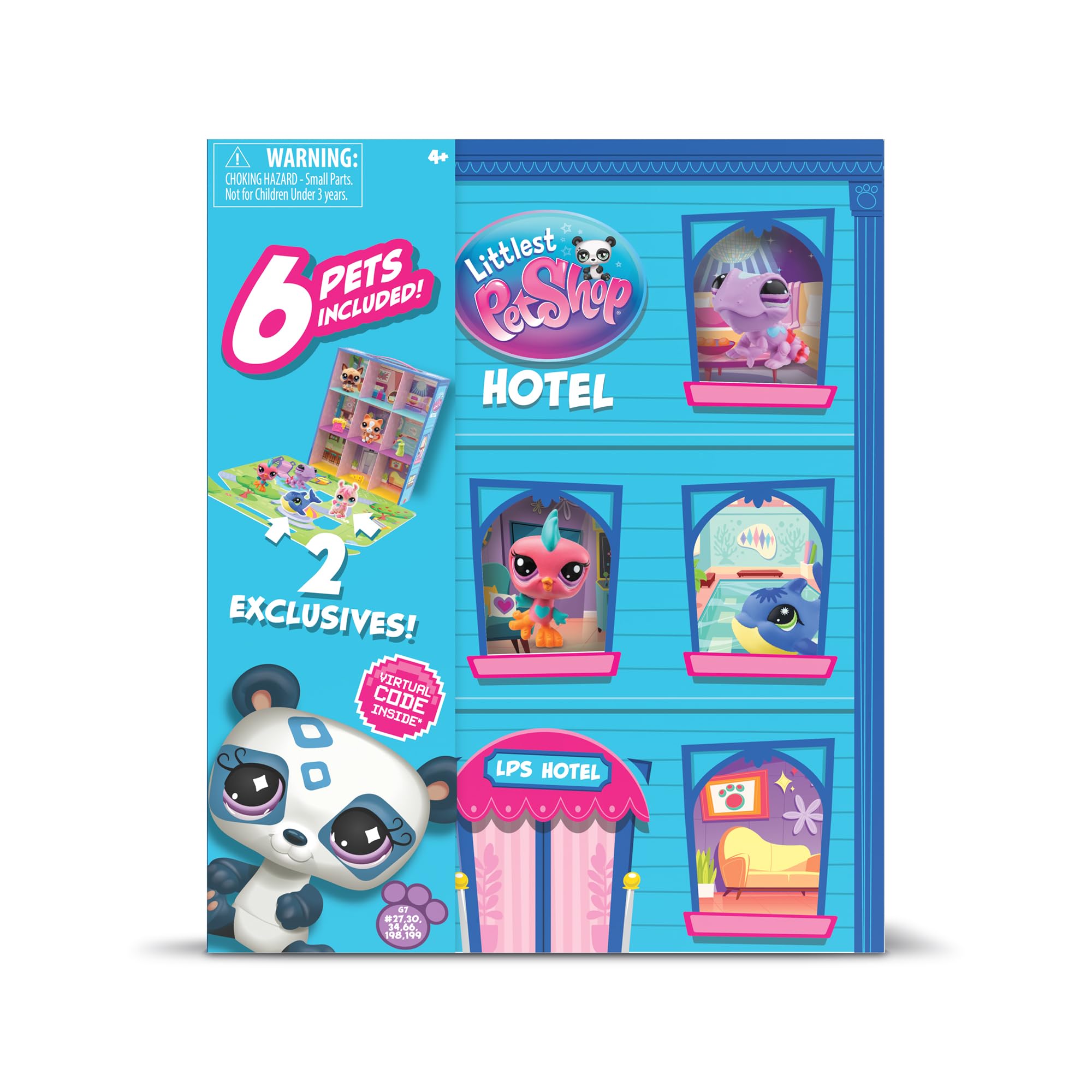 Littlest Pet Shop Bandai Playful Pet Hotel - 6 LPS Minis with Accessories & Virtual Code 4
