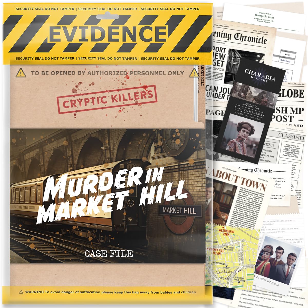 Cryptic Killers Cold Case Files Investigation - Murder in Market Hill | 3 Hour Playtime | Multiple Players 1