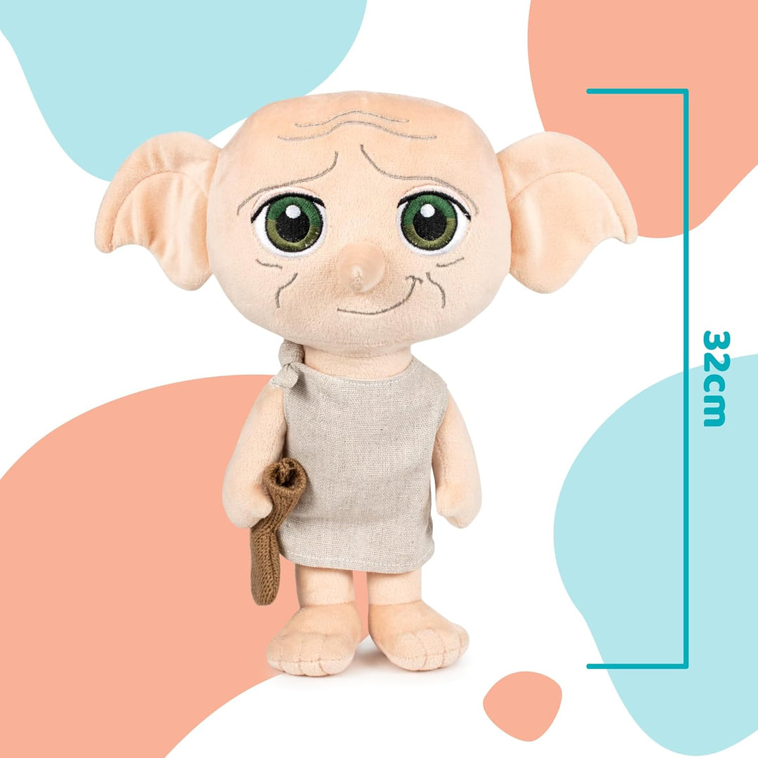 Famosa Softies - Harry Potter Dobby the Elf Sound Plush Toy 30cm - Officially Licensed Soft Toy for All Ages