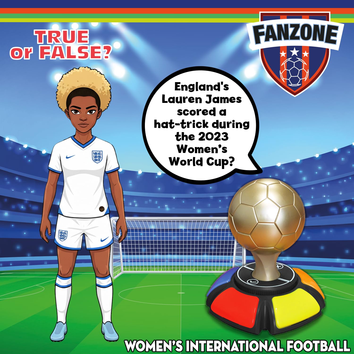 Fanzone International Edition Football True or False Family Quiz Game | 500+ Questions | Ages 7+ & 14+ Modes 4