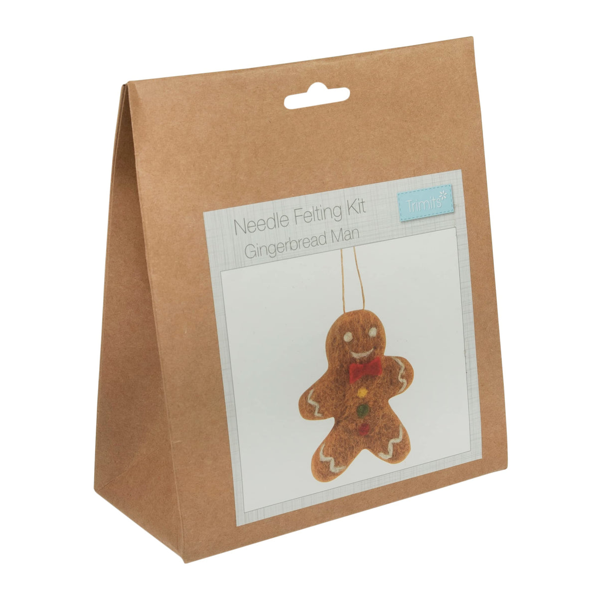Trimits Gingerbread Man Needle Felting Craft Kit - Small, Polyester