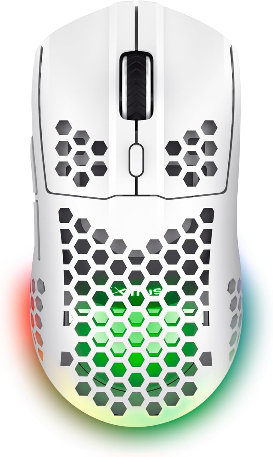 Trust GXT 929W Helox Wireless Gaming Mouse – Ultra-Lightweight 75g, 2.4GHz, Rechargeable, 800-4800 DPI, Honeycomb Design, White 1
