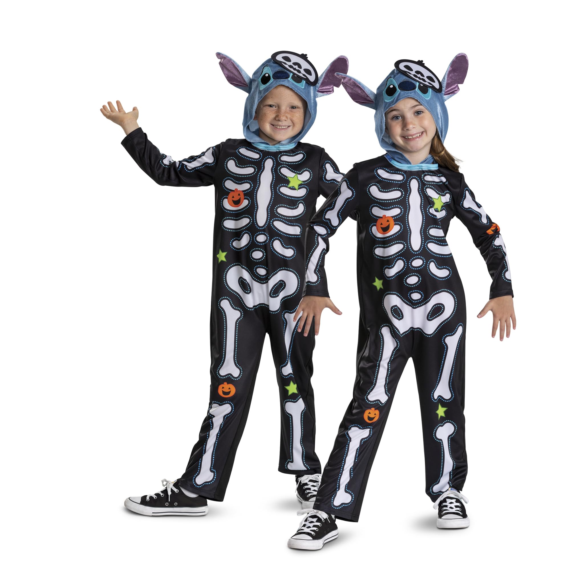 Disney Lilo & Stitch Skeleton Stitch Costume - Kids Fancy Dress Jumpsuit 1
