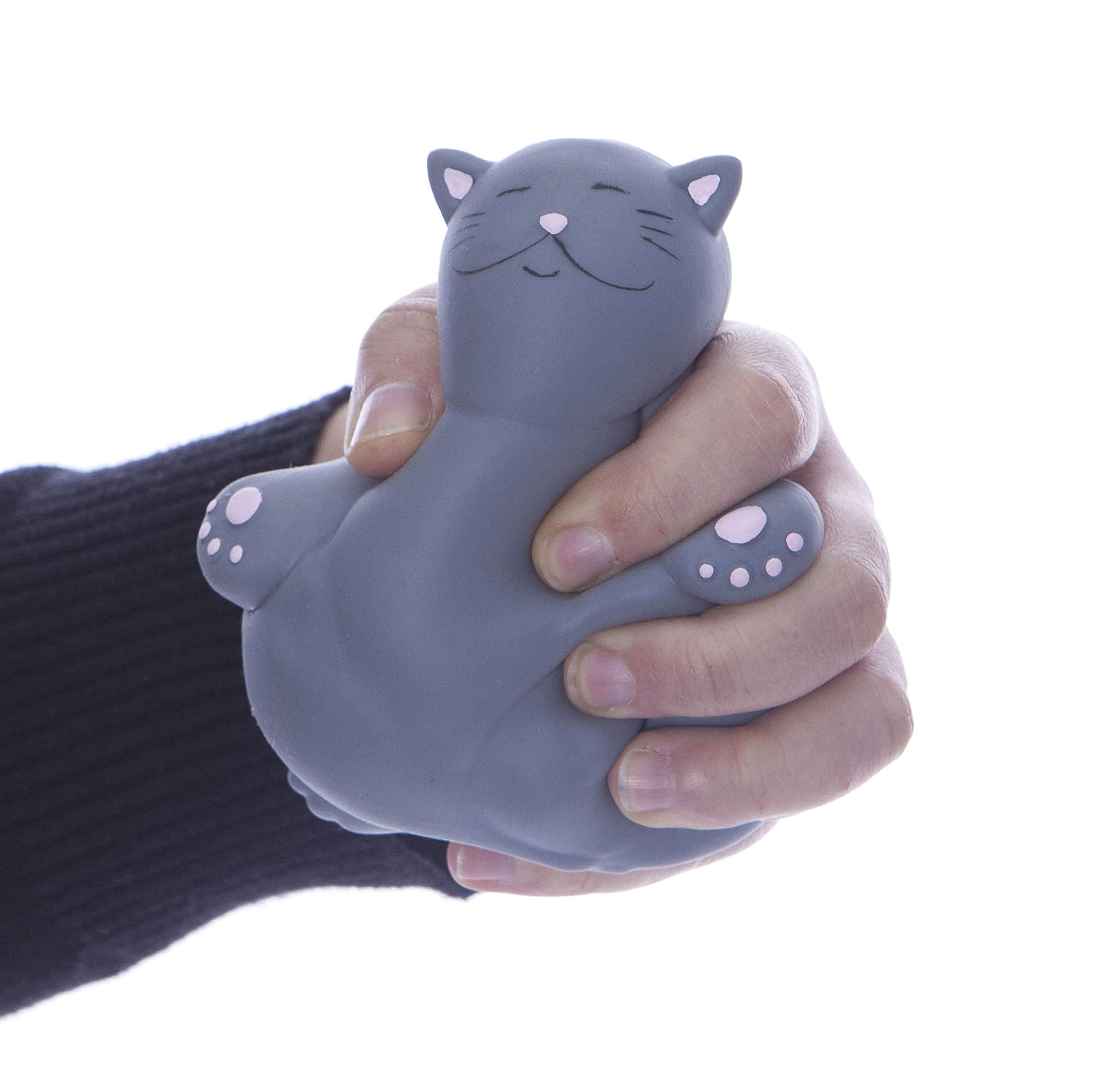 Boxer Gifts Kalma Kitty Stress Relief Toy | Silicone | Grey | Unisex Adult