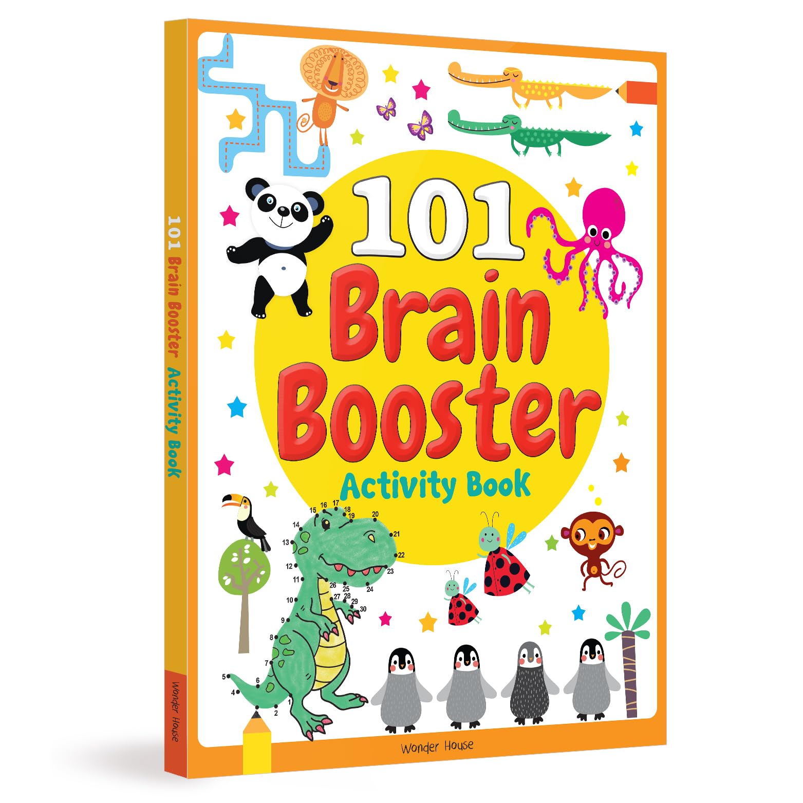 Wonder House 101 Brain Booster Activity Book - Mazes, Coloring & Puzzles for Ages 3-5 1