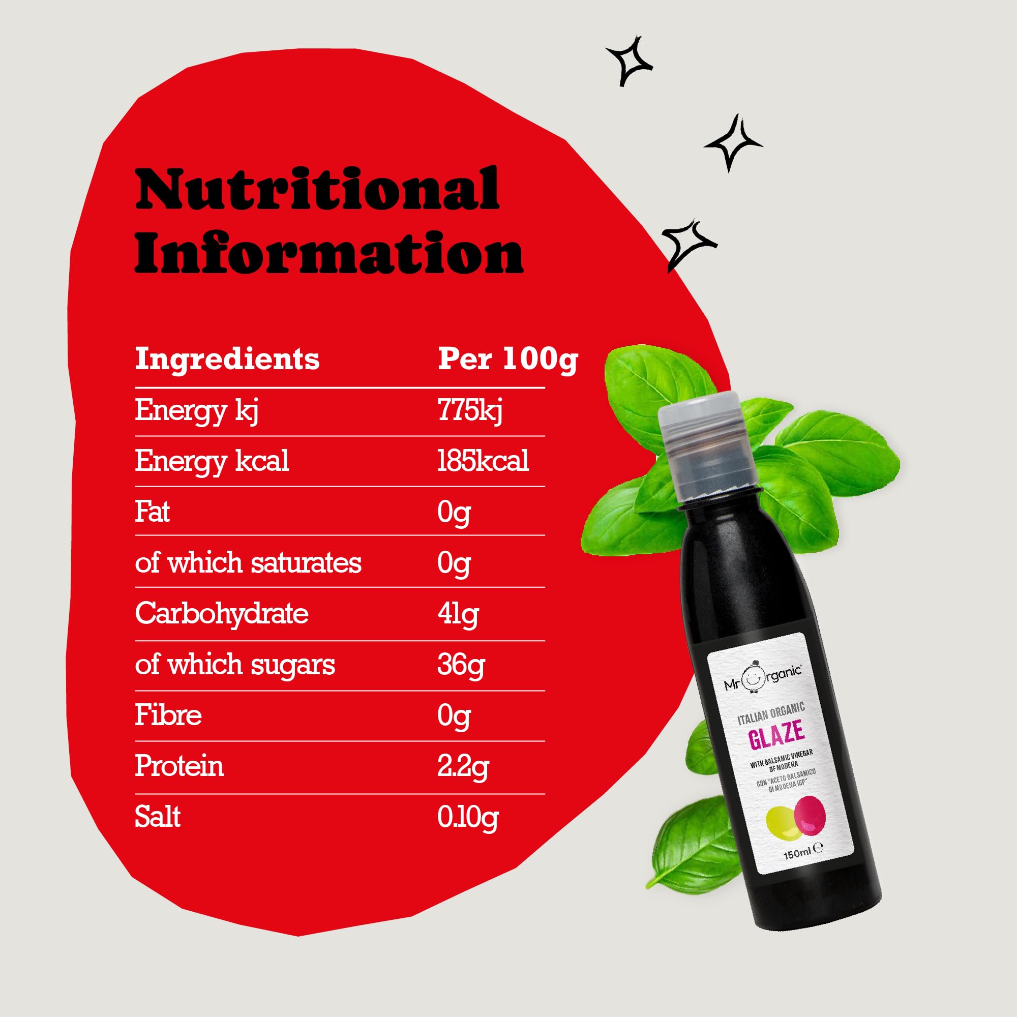 Mr Organic Glaze with Balsamic Vinegar of Modena - Organic Certified Italian Flavor | 150 ml 3