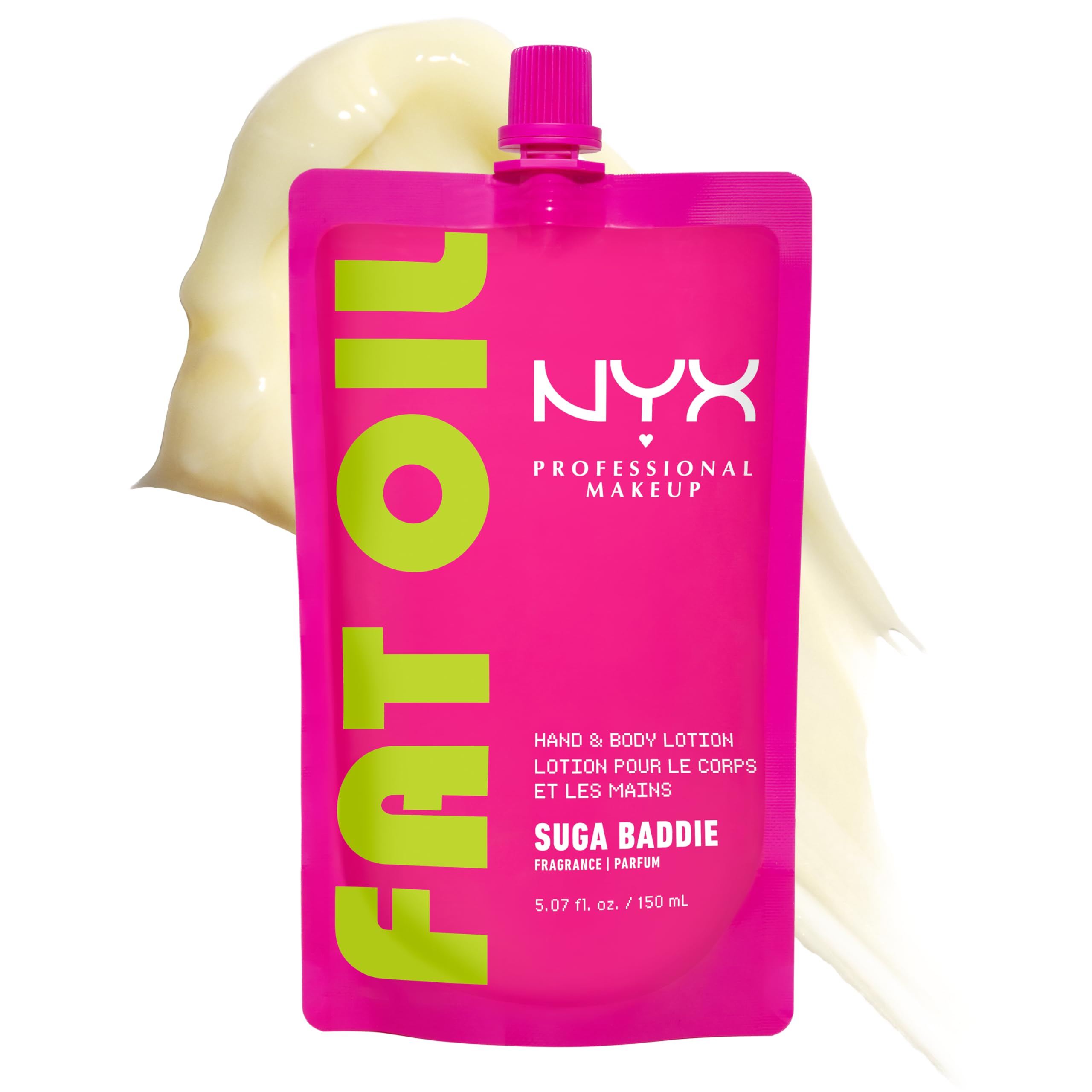 NYX PROFESSIONAL MAKEUP Fat Oil Lightweight Hand & Body Moisturiser Cream | 24H Hydration | Vanilla Scent 1