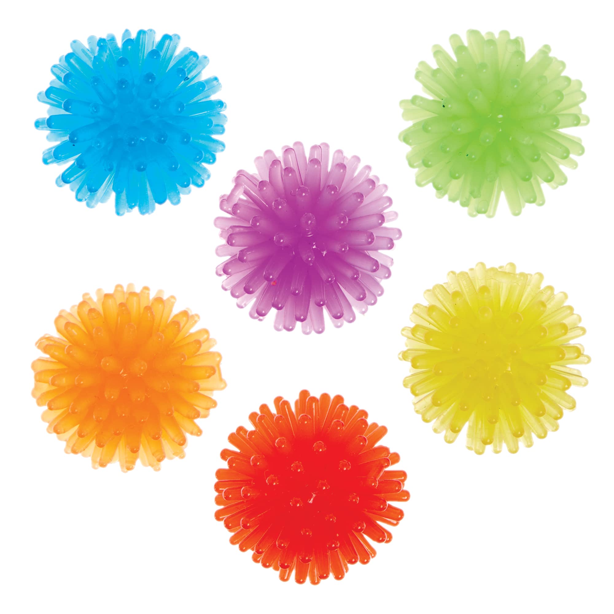 Baker Ross - Rainbow Colours Hedgehog Balls Squeeze Toy Pack of 12 1