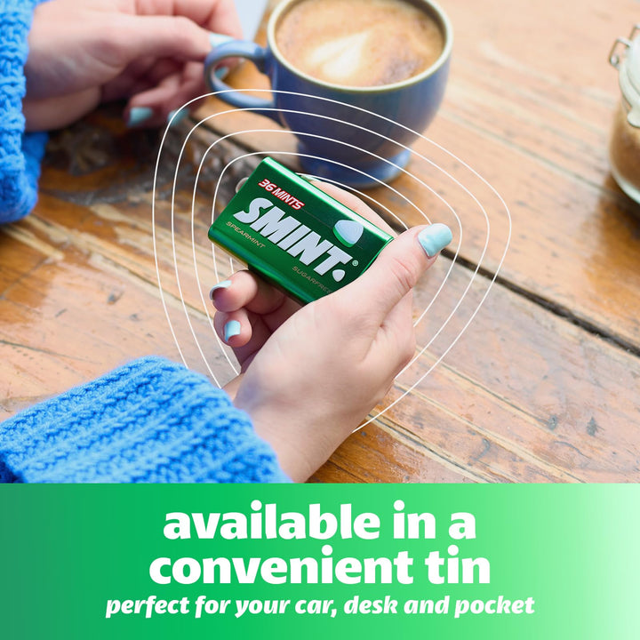 Smint - Spearmint XXL Sugar-Free Mints (Pack of 12 Tins)