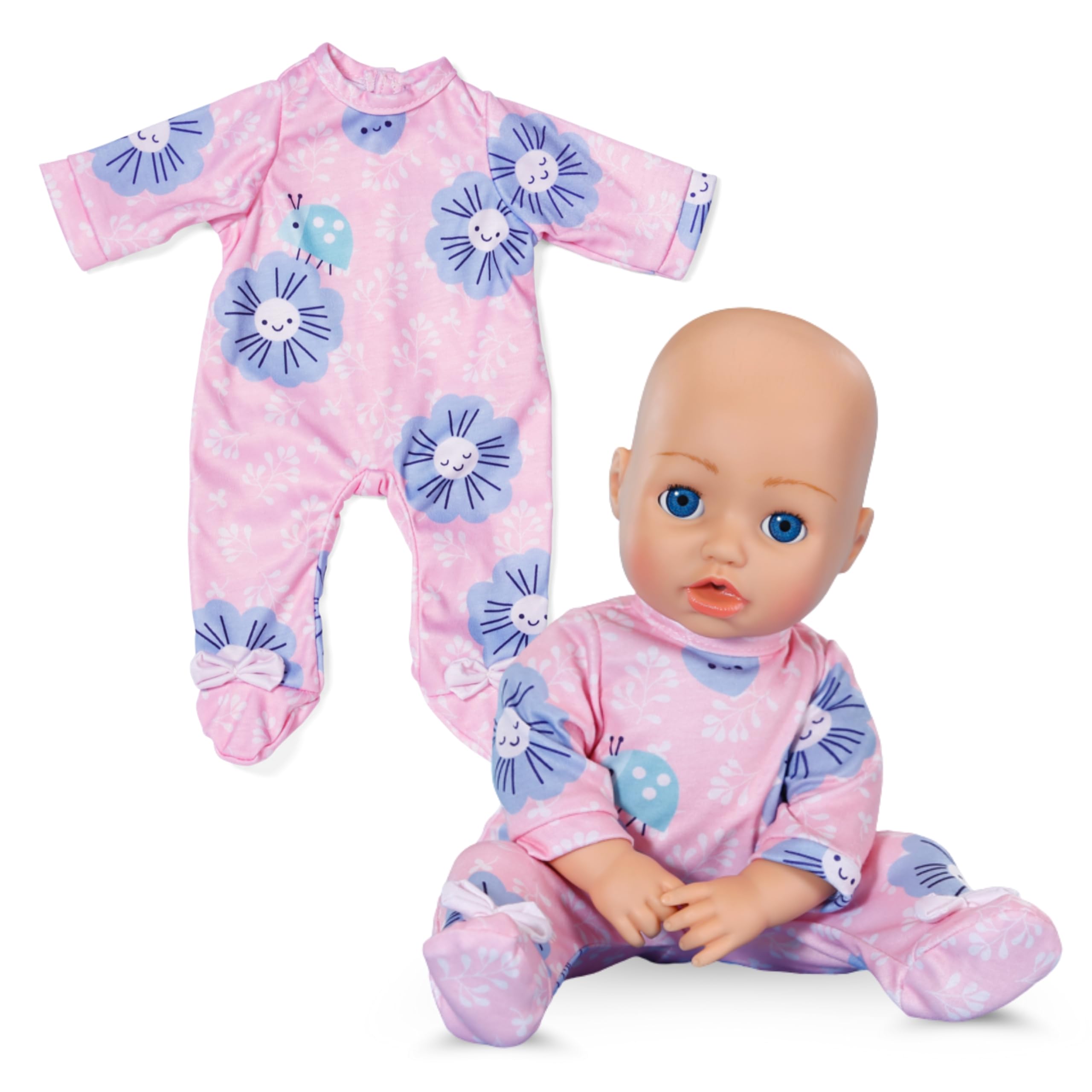 Baby Annabell Pink Romper with Floral Motif - Fits 43cm Dolls