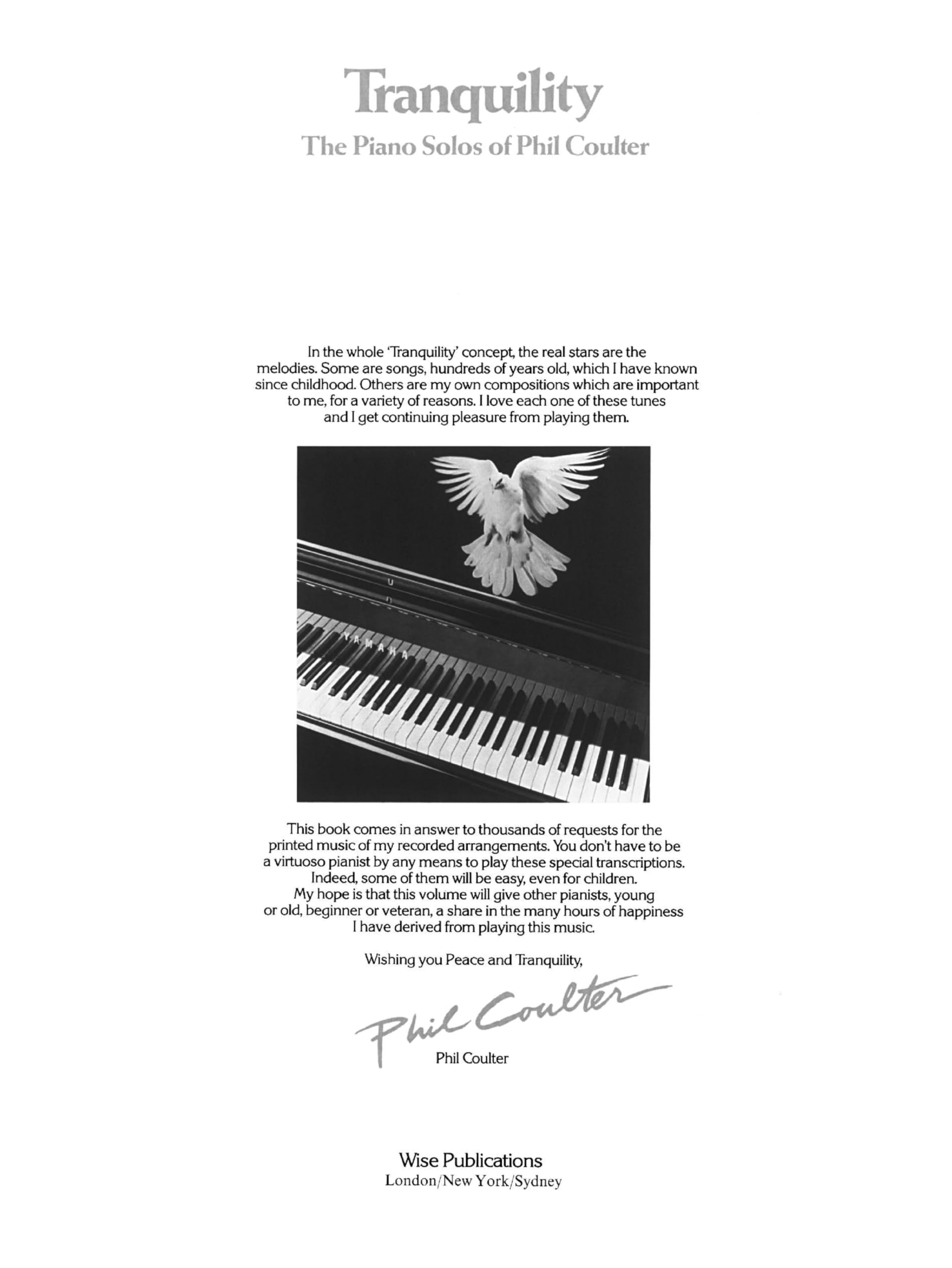 Phil Coulter - Tranquility: The Piano Solos [Paperback] 2