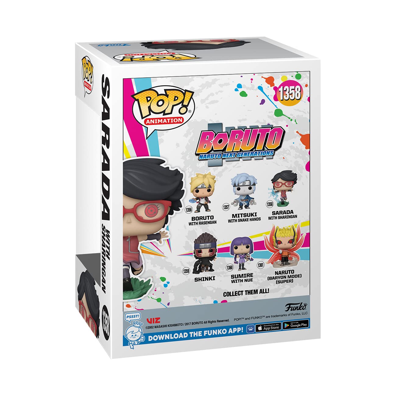 Funko Sarada Uchiha - Boruto: Naruto Next Generations Chibi Figure | 3.75 Inch Vinyl | Multicolor 3