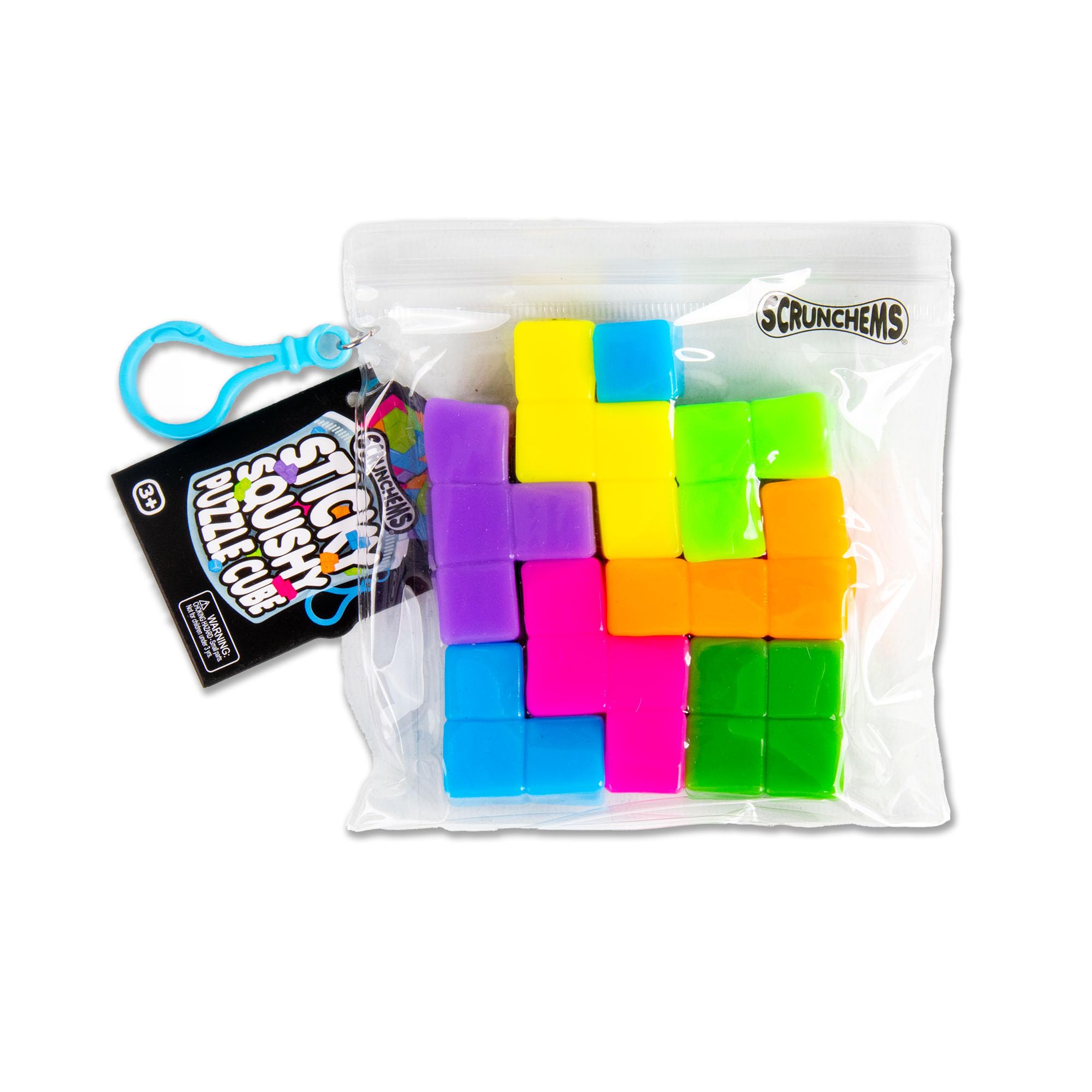SCRUNCHEMS Sticky Squishy Puzzle Cube - Sensory Stress Relief Fidget Toy | Ages 3+ | 85g